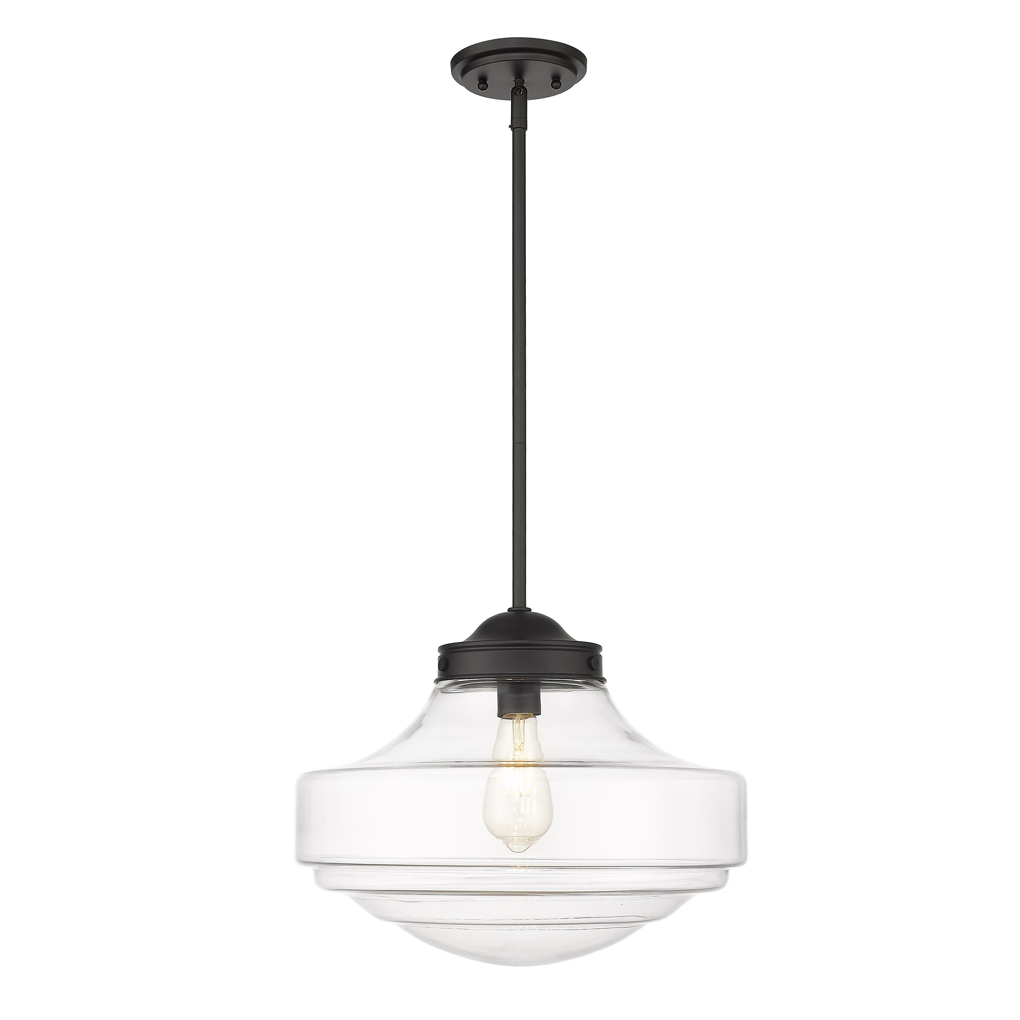 Golden Lighting 0508-L BLK-CLR Pendant-Lights - View #2