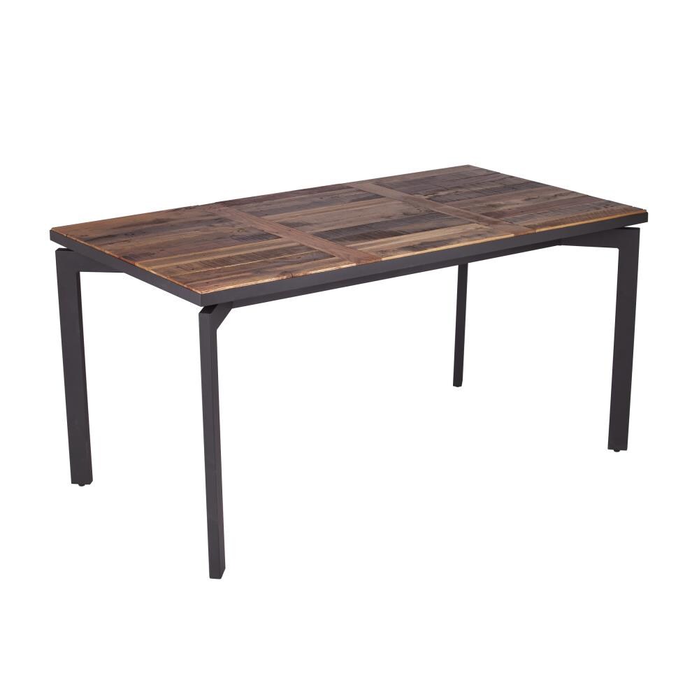 Modern Steel And Barn Wood Dining Table