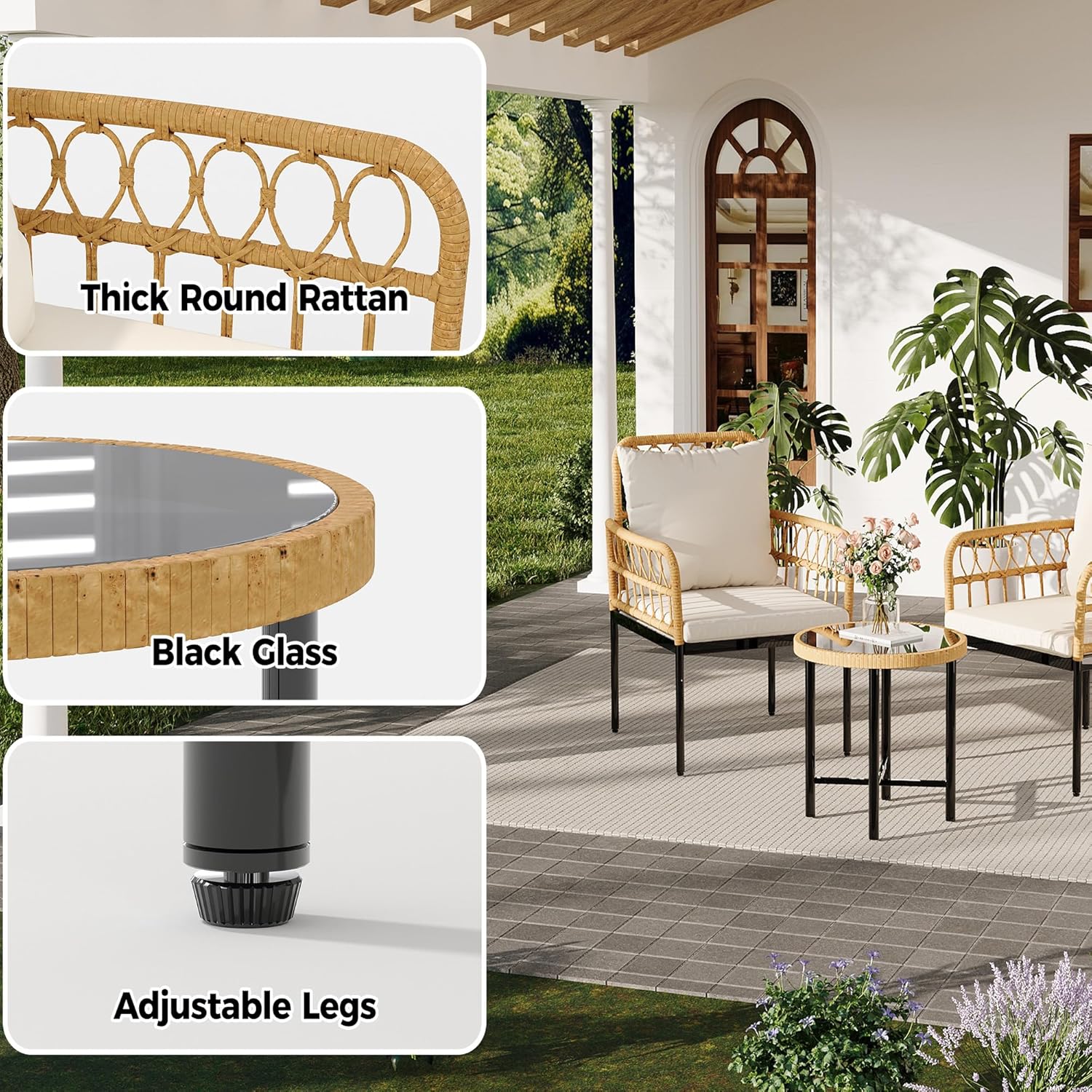 Qeetex LHF-HW-PHO-34TYUSSE Patio-Conversation-Sets - View #5