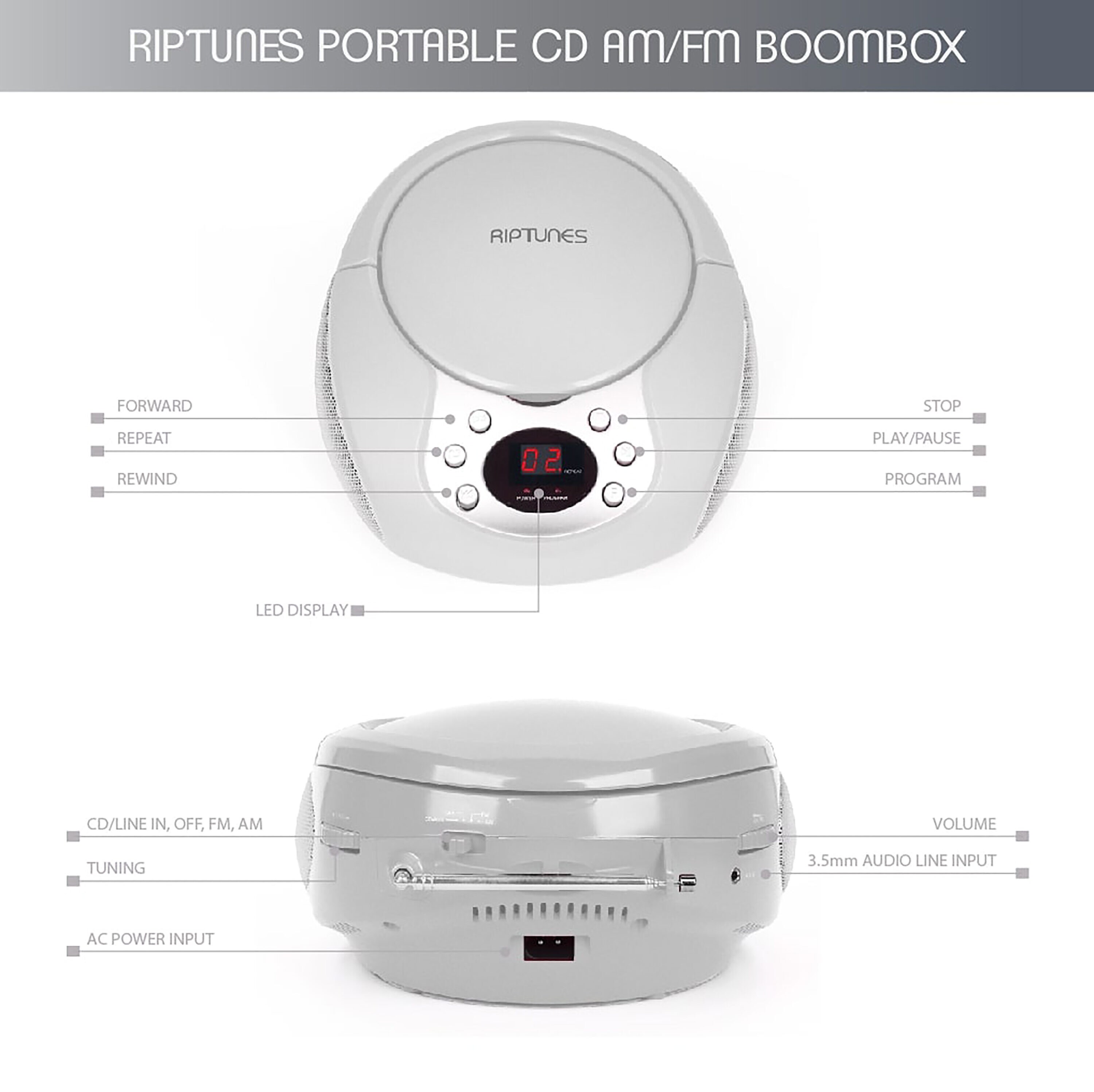 Riptunes WCDB204S697 Boomboxes-Radios - View #7