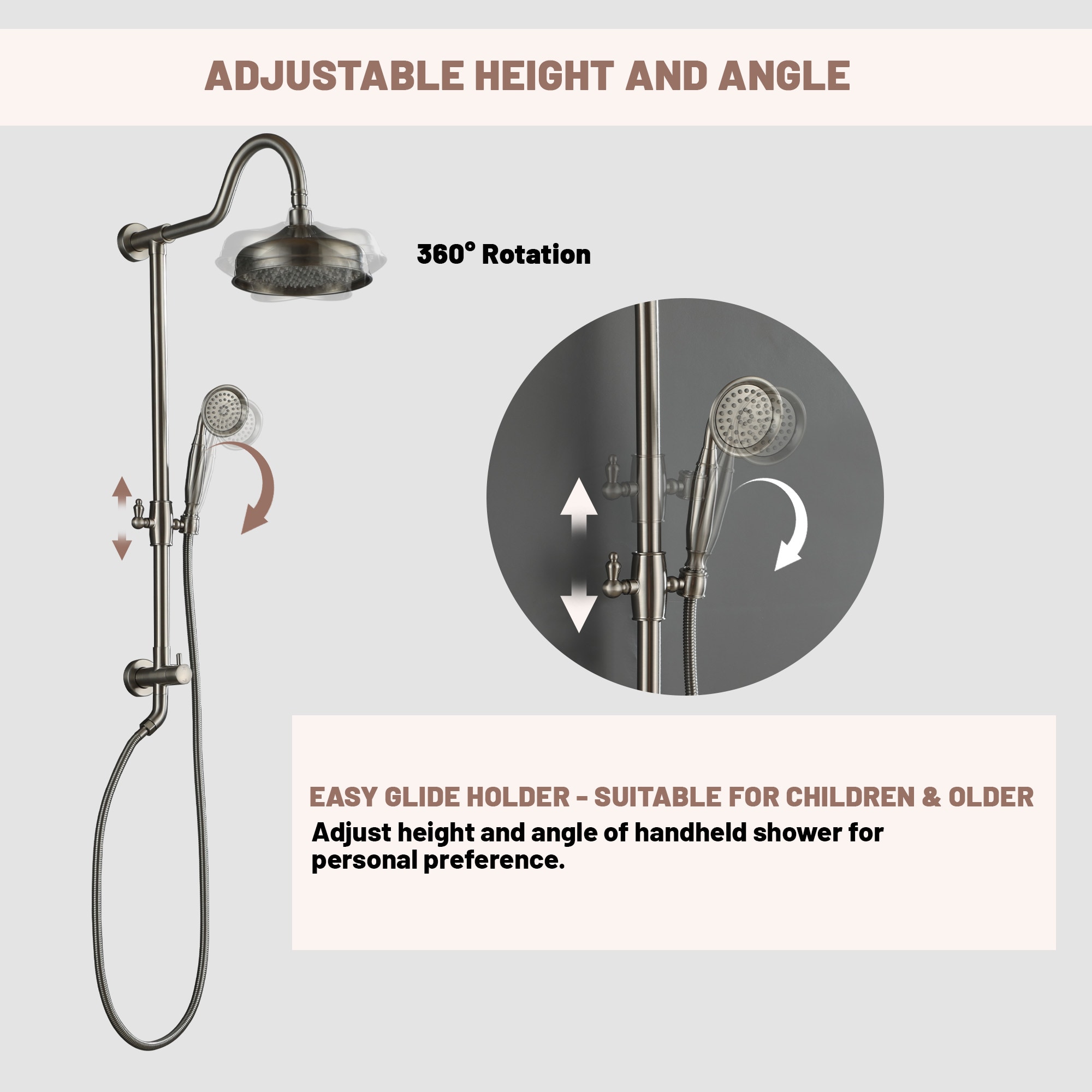 LUCKY ONE MD-JMSW55160 Showerhead-Bar-Panels - View #6