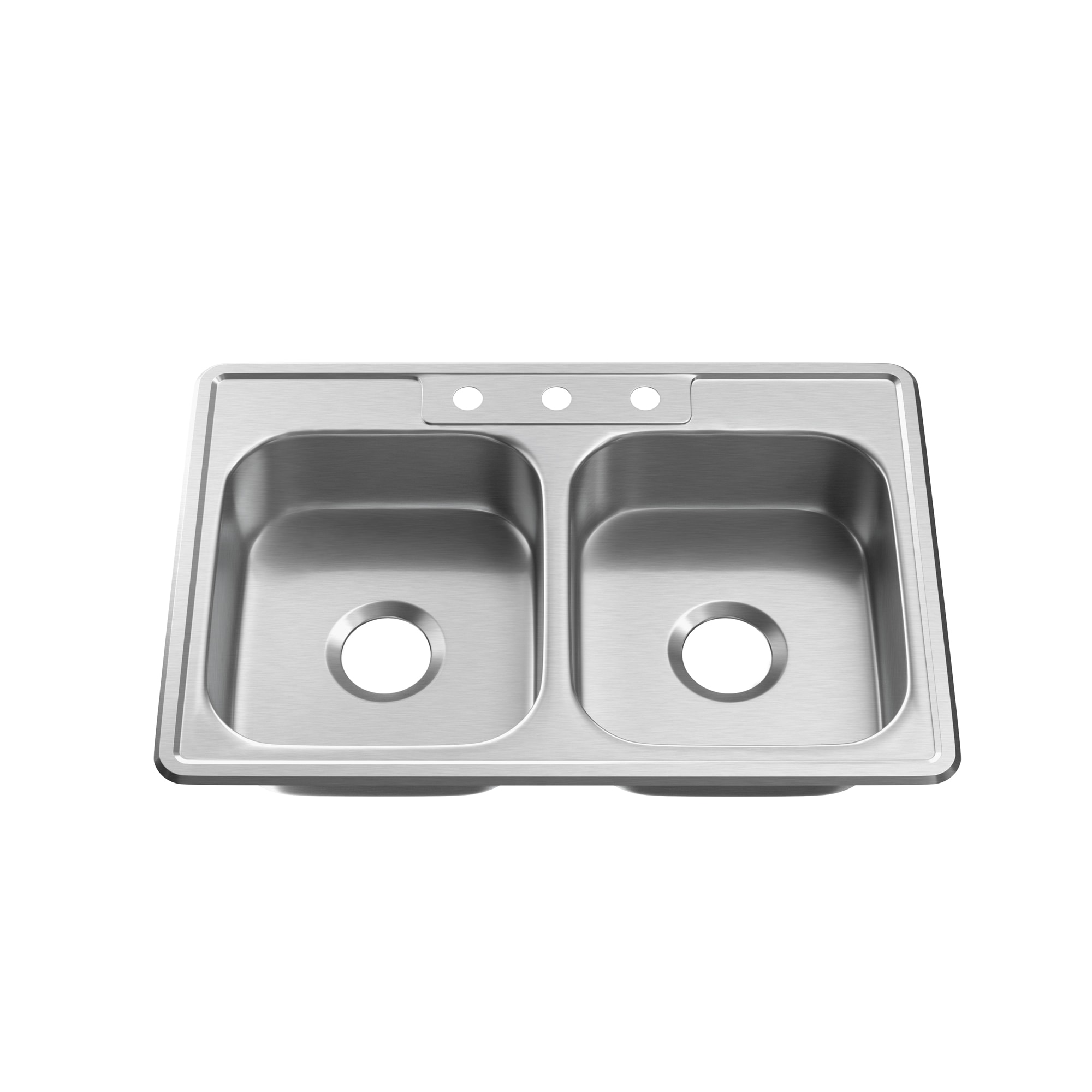 PROFLO PFSR3322653A Drop-in 32.9375-Inches x 21.9375-Inches Stainless steel Double equal bowl 22 -Gauge Kitchen Sink