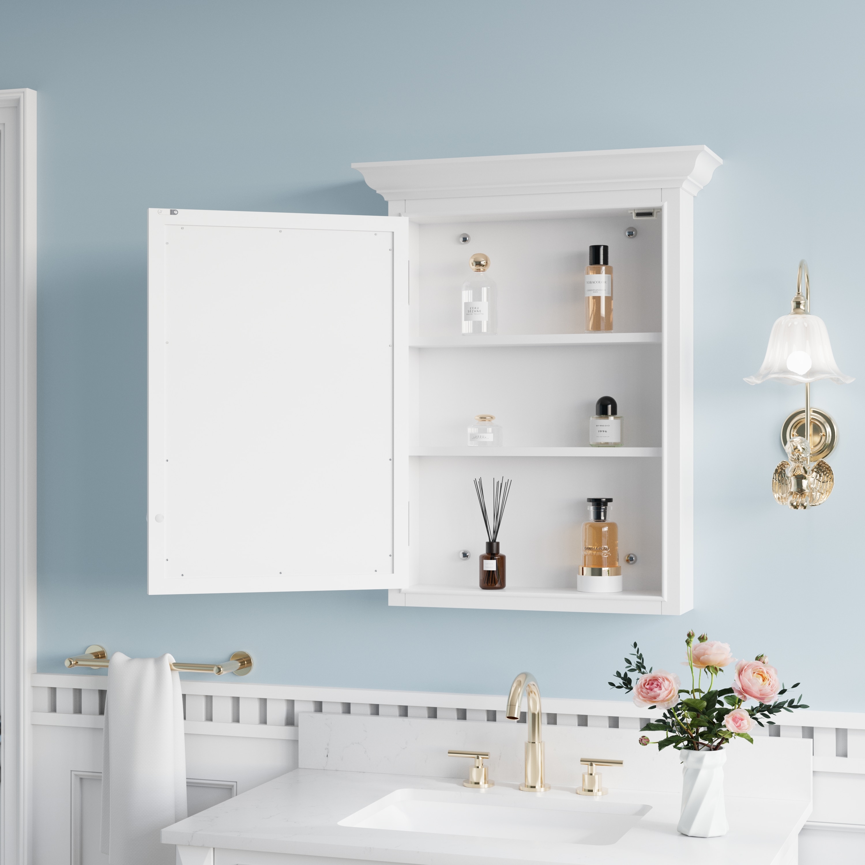 Forclover HM-L2430WT Bathroom-Medicine-Cabinets - View #2