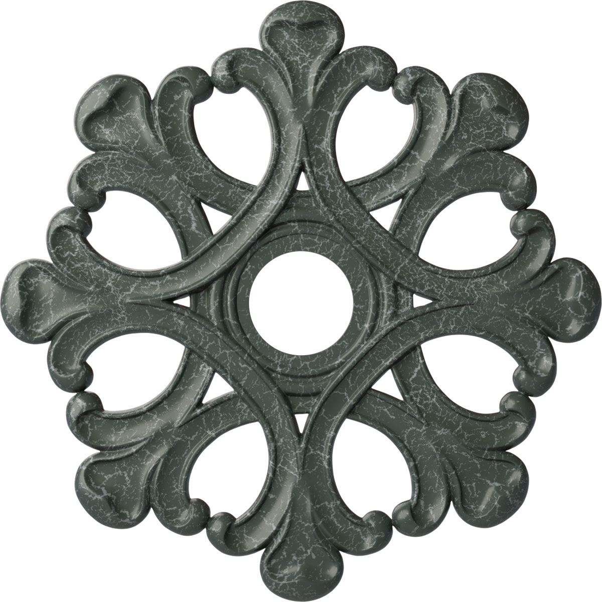 Ekena Millwork CM20ANAGC Angel 20.875-in W x 20.875-in L Painted Athenian Green Crackle Polyurethane Whole Ceiling Medallion