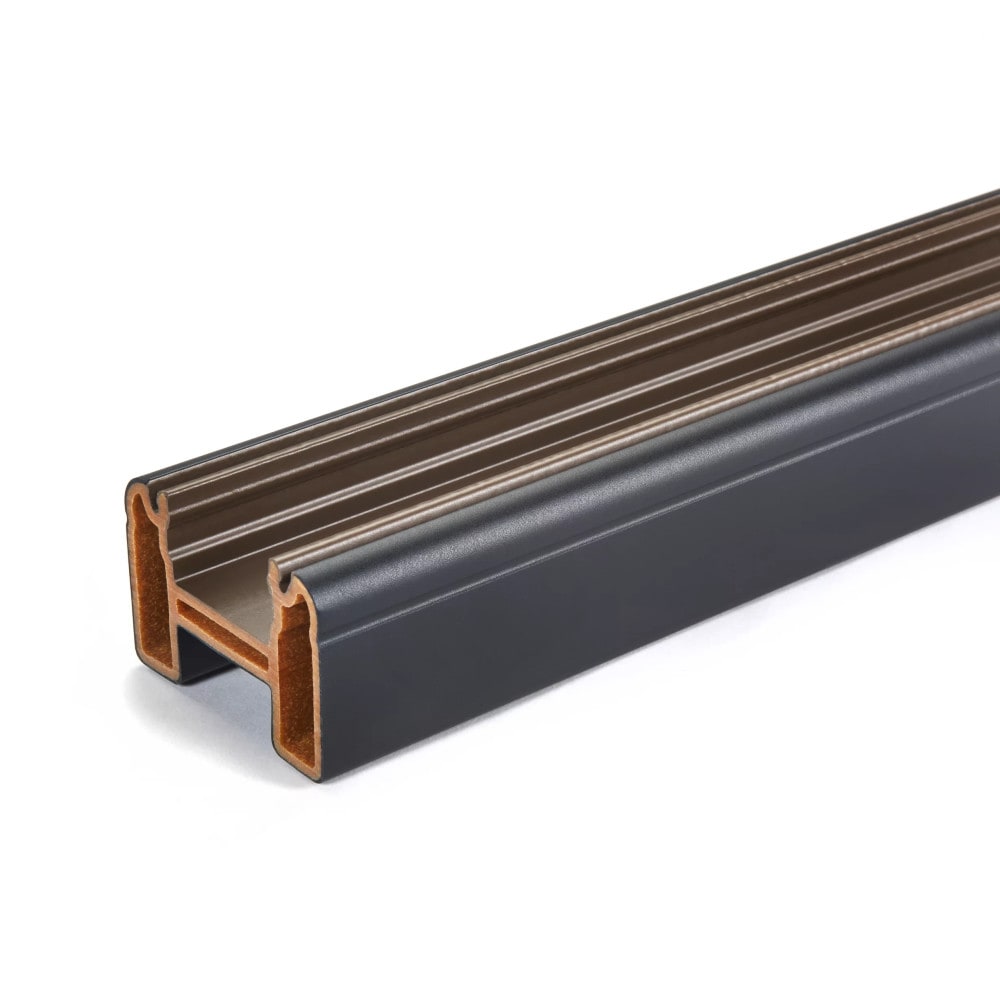 Trex BKUNIVTBR08FS Transcend 3.25-in x 96.56-in Charcoal Black Unfinished Composite Handrail