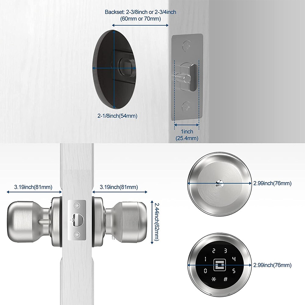 Smart Door Lock, Geek 4-in-1 IP65 Waterproof Anti-Fog Keyless