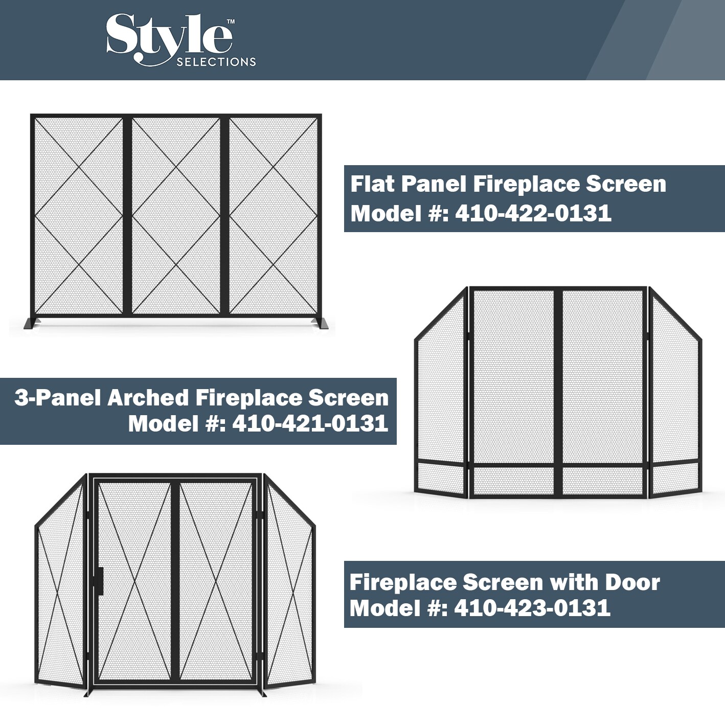 Style Selections 410-422-0131 Fireplace-Screens - View #4