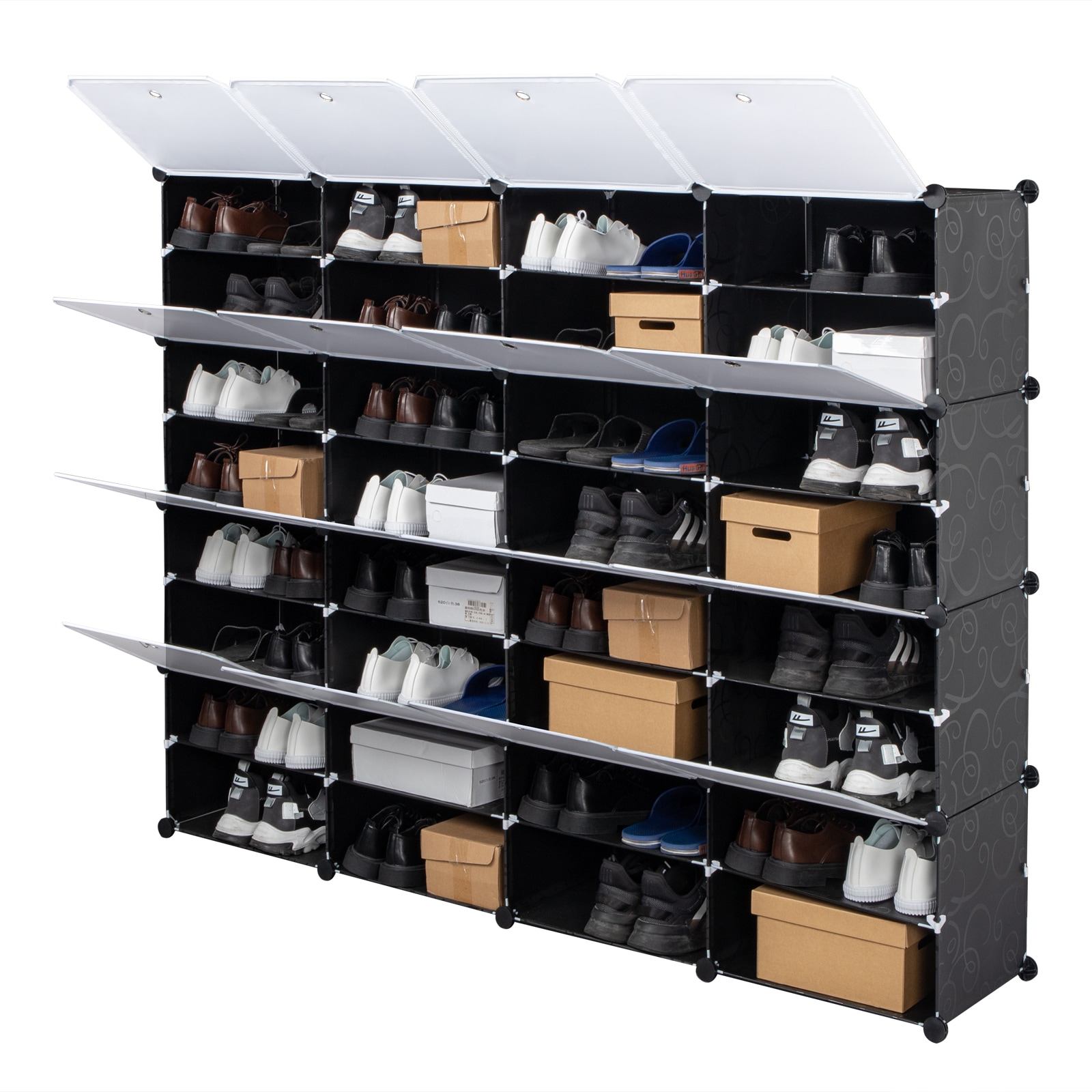 8-Pairs Wall-Mounted Shoe Organizer and Accessories