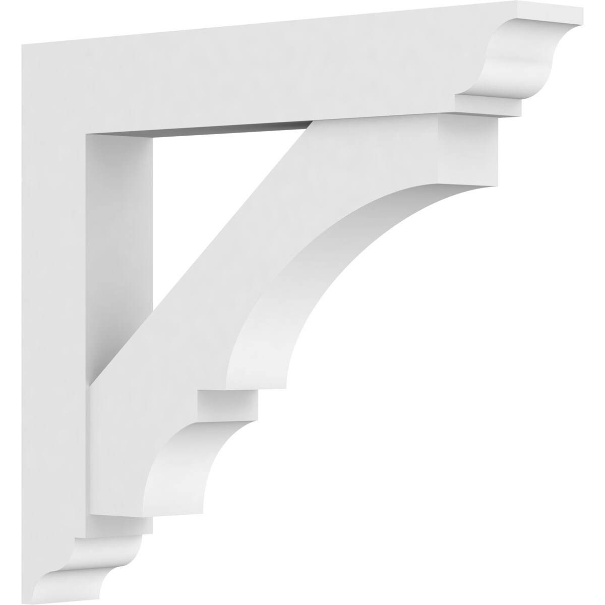 Ekena Millwork BKTP05X30X30BOA01 Standard Balboa 5-in x 30-in x 30-in White PVC Standard bracket