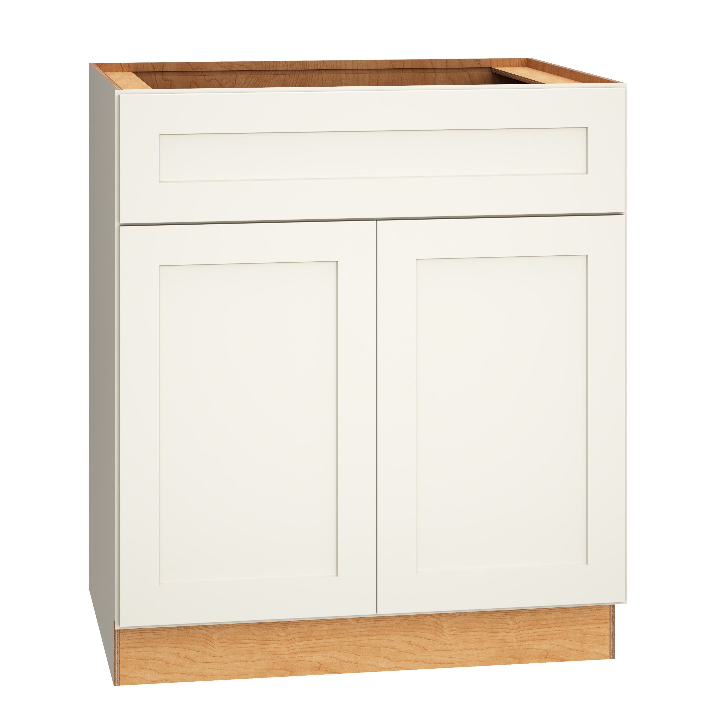 RELIABILT 332 B30 Pinnacle 30-in W x 34.5-in H x 24-in D White Base Fully assembled Plywood Cabinet (Recessed Panel Slab)