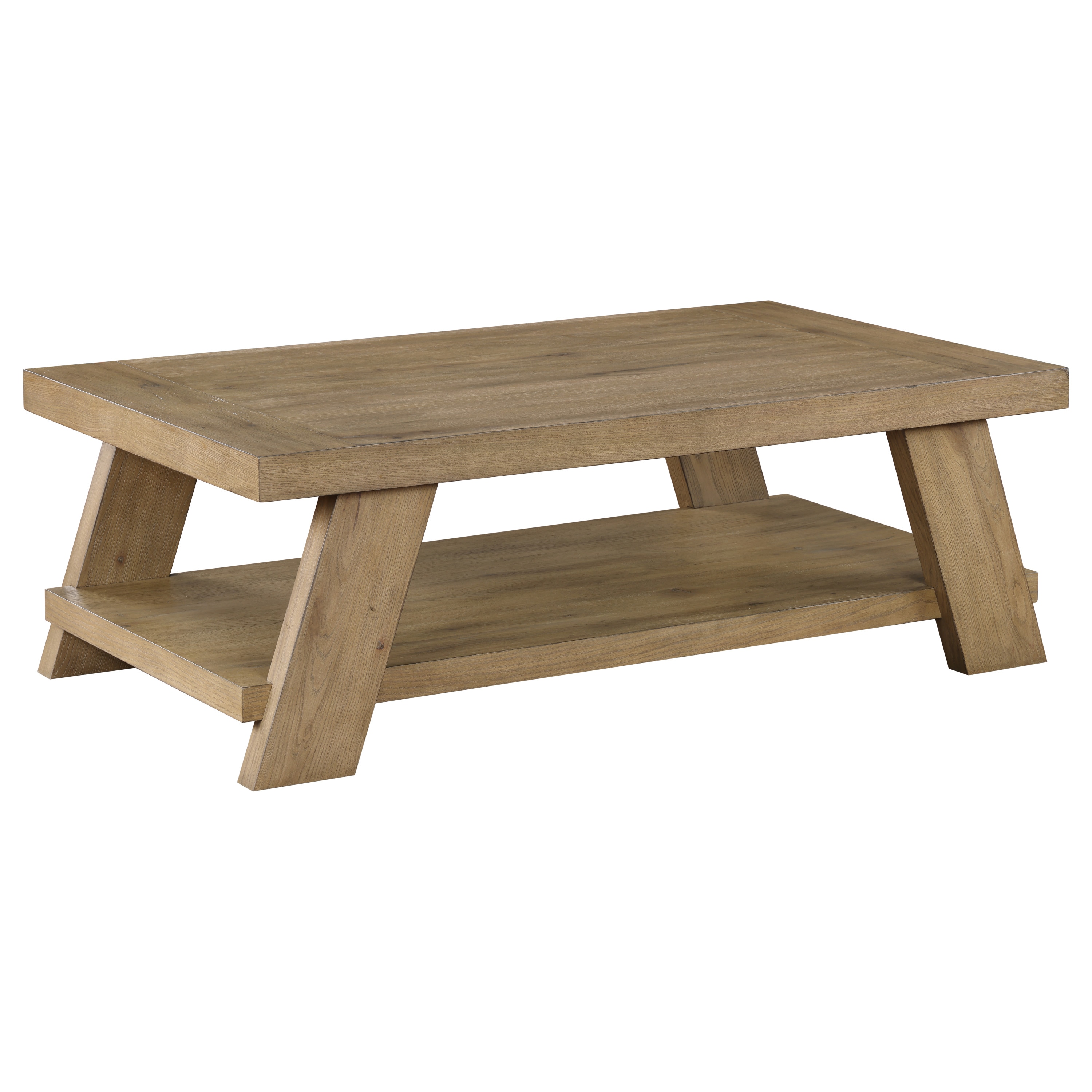 Steve Silver ORD100C Orinda Warm Caramel Oak Wood veneer Modern Coffee Table