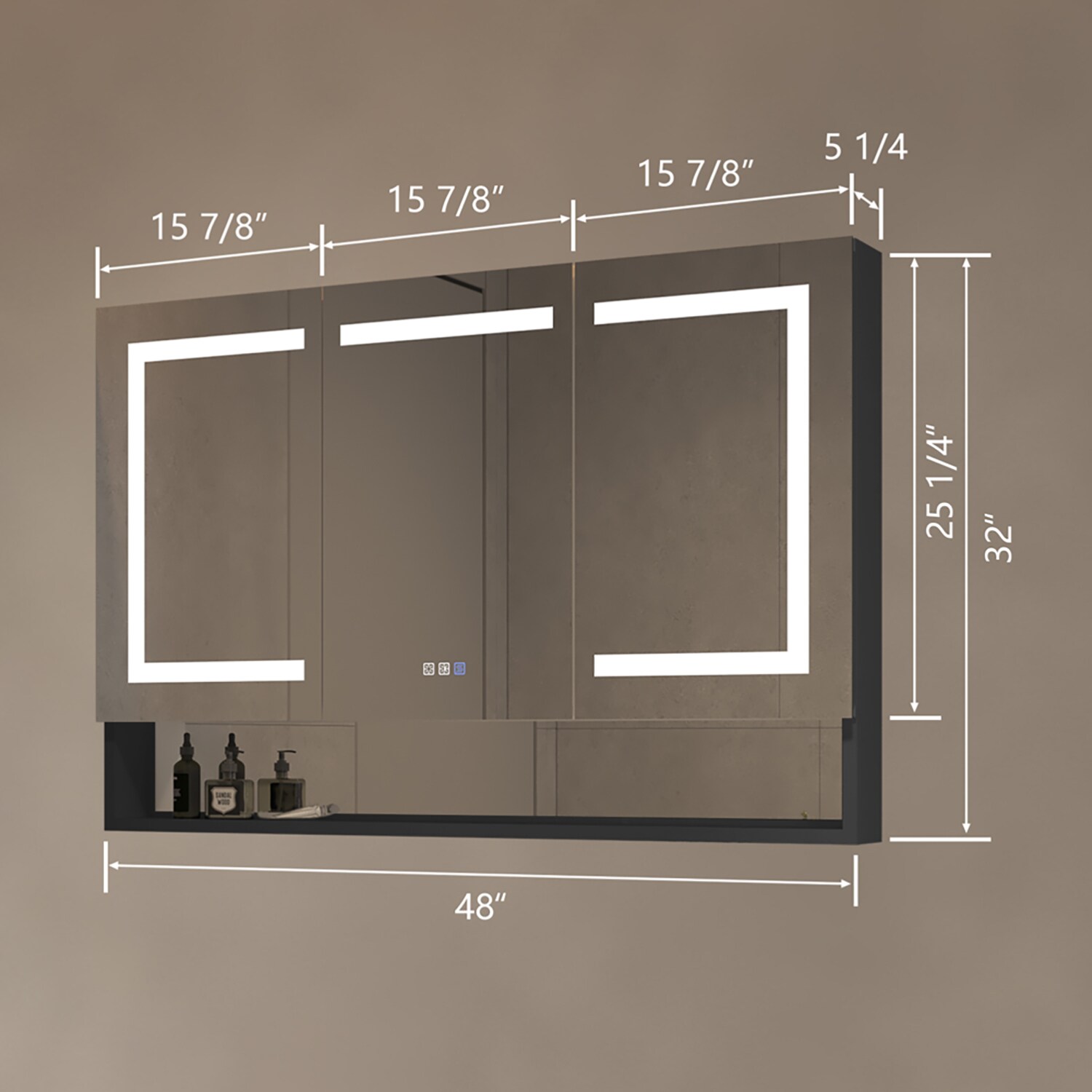 waterpar WPLO-4832V5FB Bathroom-Medicine-Cabinets - View #5