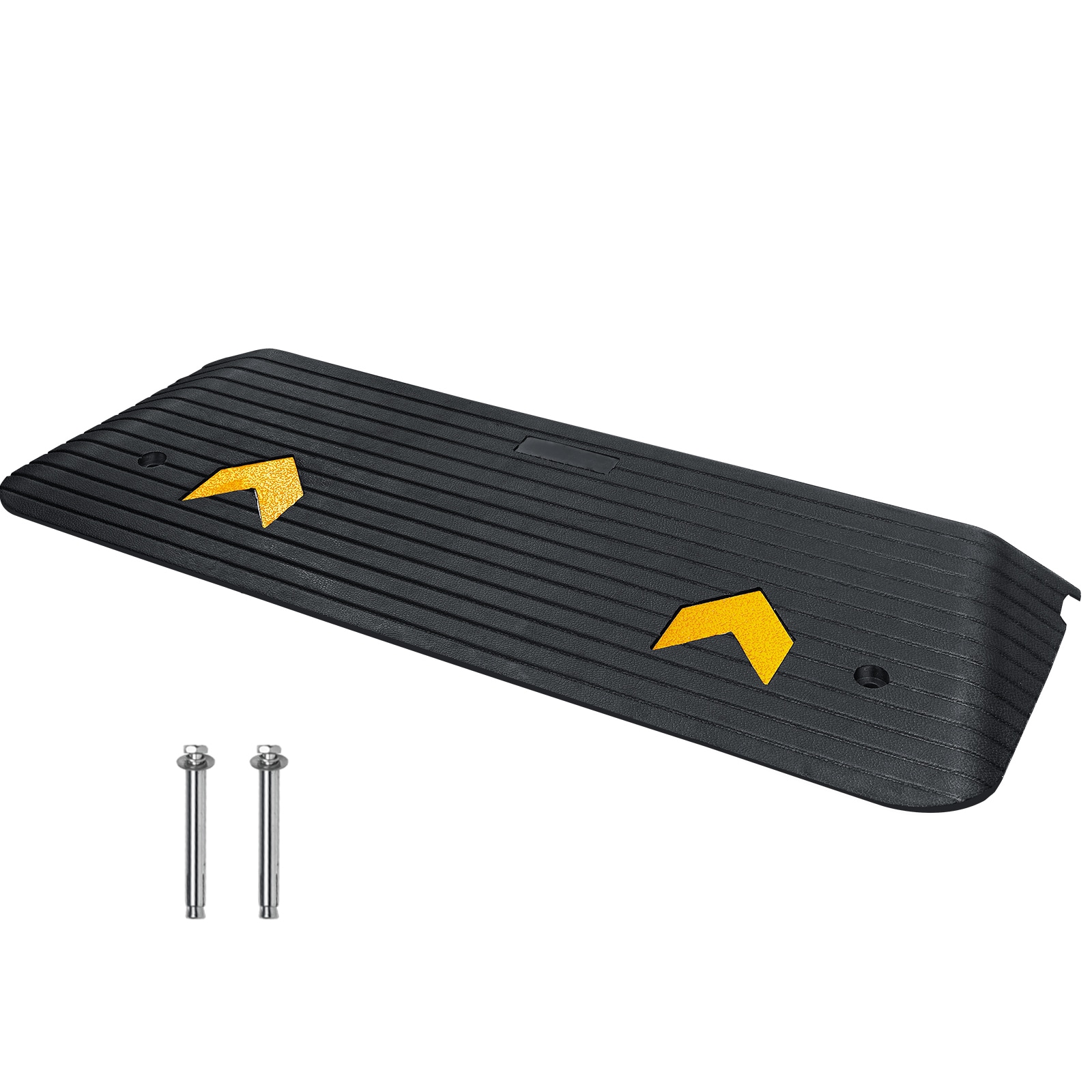 VEVOR SCXBLYPDGB1400383V0 Upgraded Rubber Threshold Ramp  1.5in Rise Wheelchair Ramp Doorway  Natural Curb Ramp Rated 33069 lbs Load Capacity  Non-Slip Textured Surface Rubber Curb Ramp for Wheelchair and Scooter