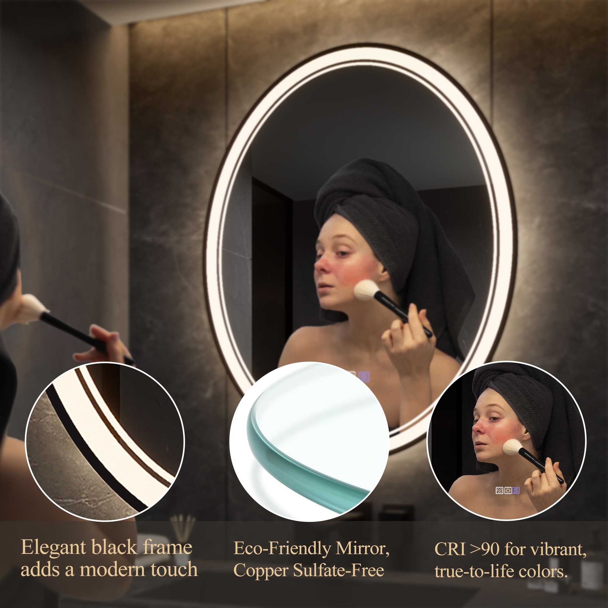 ExBrite EXBM2836V11MBO Framed-Bath-Mirrors - View #8