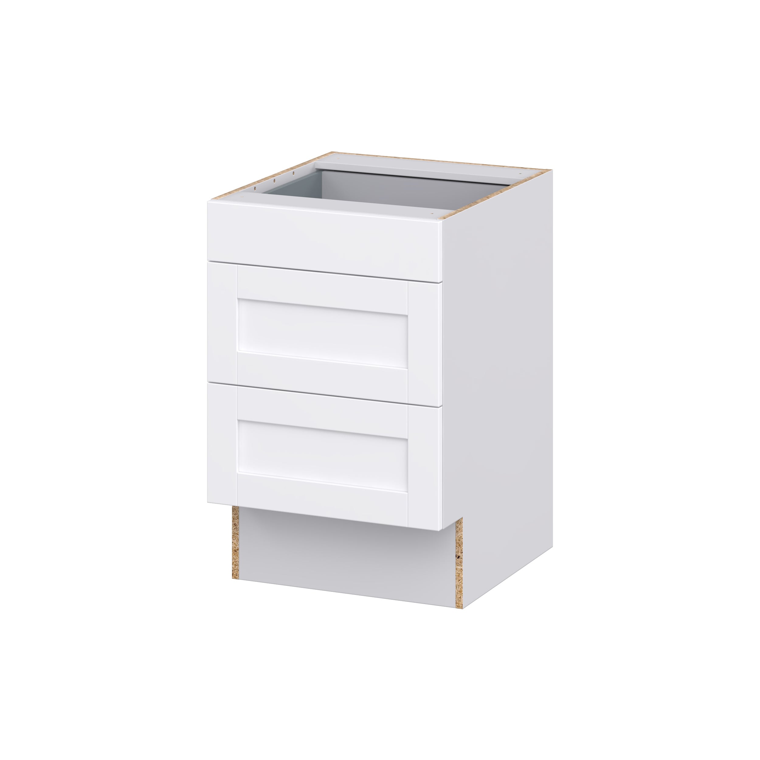 Hugo&Borg DSB3D21ADA-RM Rosemont 21-in W x 32.5-in H x 25-in D Glacier White 3 -Drawers Drawer Base Fully assembled Cabinet (Recessed Panel Shaker)