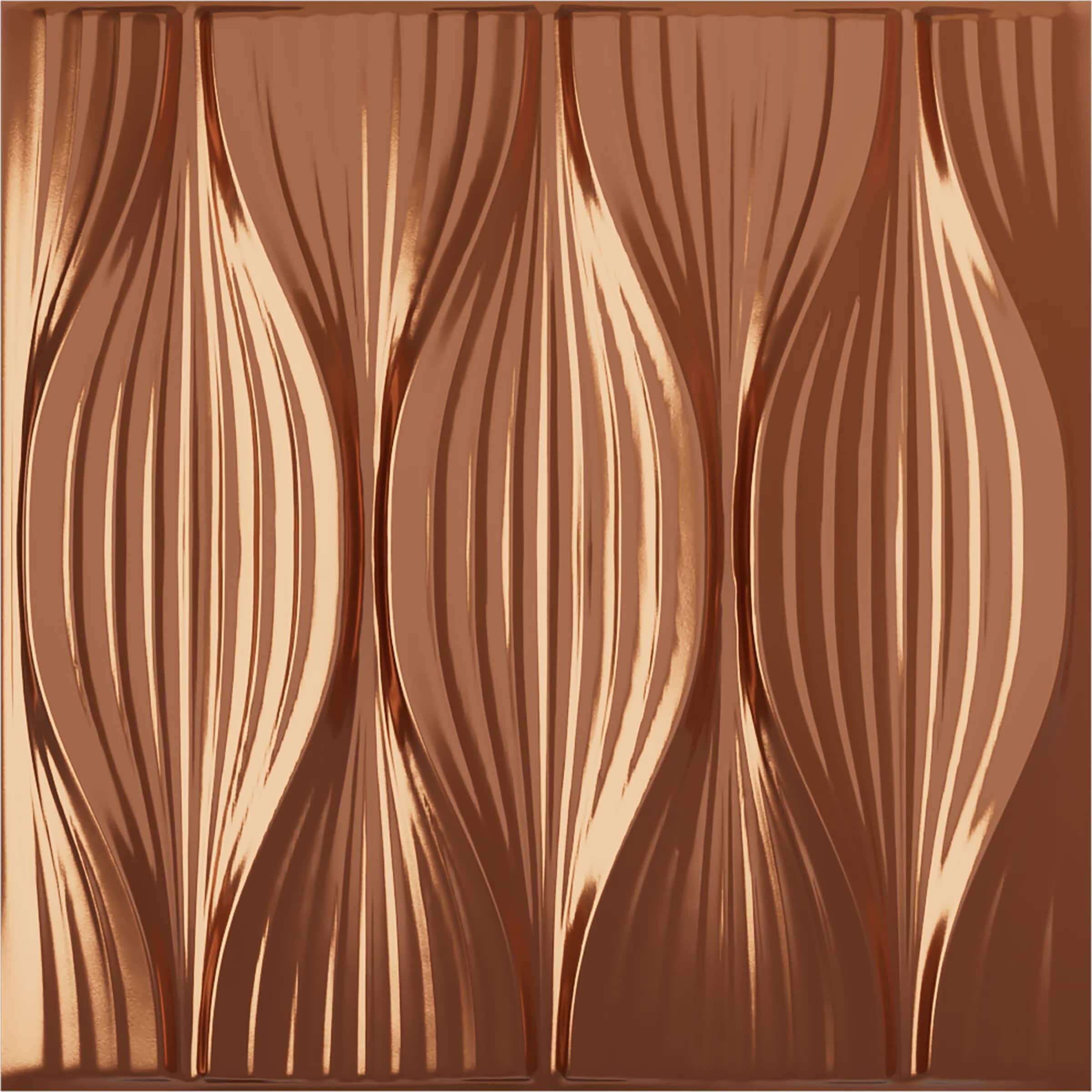 Ekena Millwork WP20X20WWBCO 19-5/8-in x 19-5/8-in Embossed Paintable/Stainable Copper PVC Wall Panel (