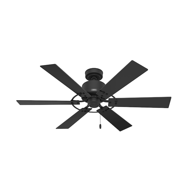 Matte Black Indoor Outdoor Ceiling Fan