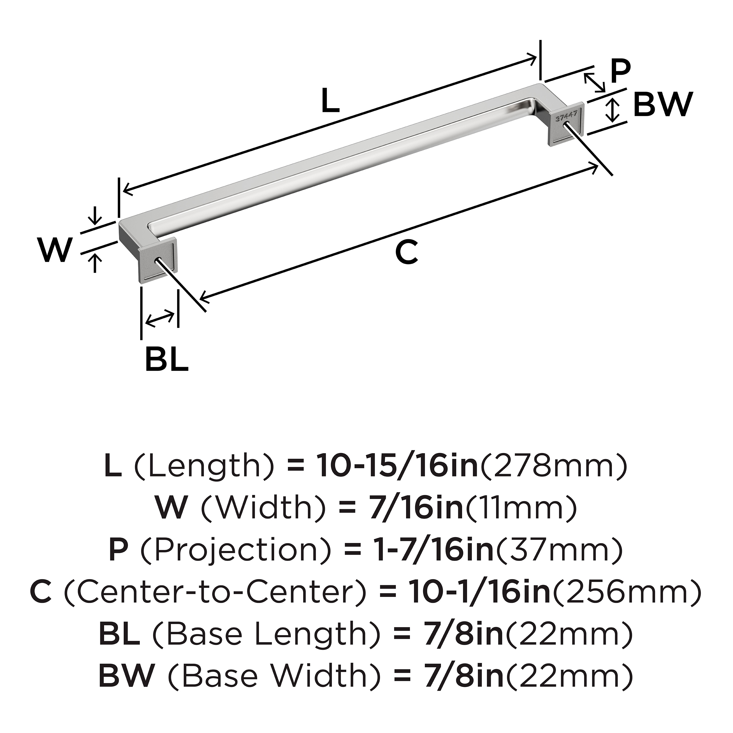 Amerock BP3744726 Cabinet-Pulls - View #4