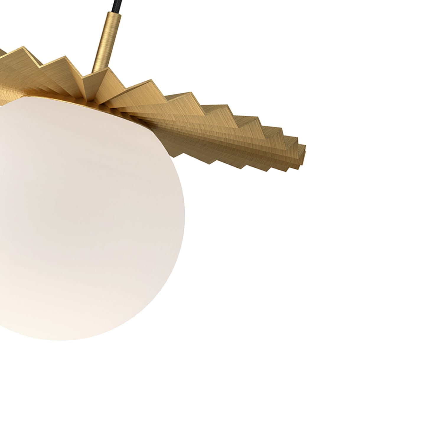 Brushed Gold and Opal Matte Glass Pendant Light