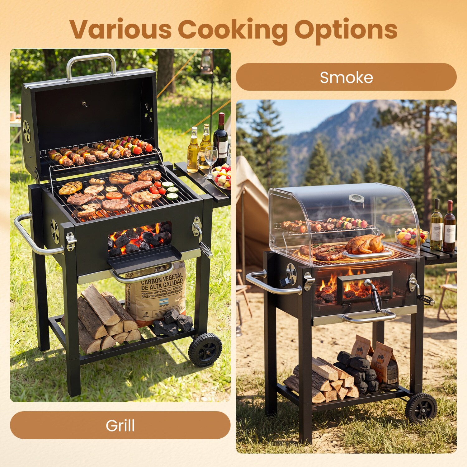 Volenca VOL-OVI90M Charcoal-Grills - View #8