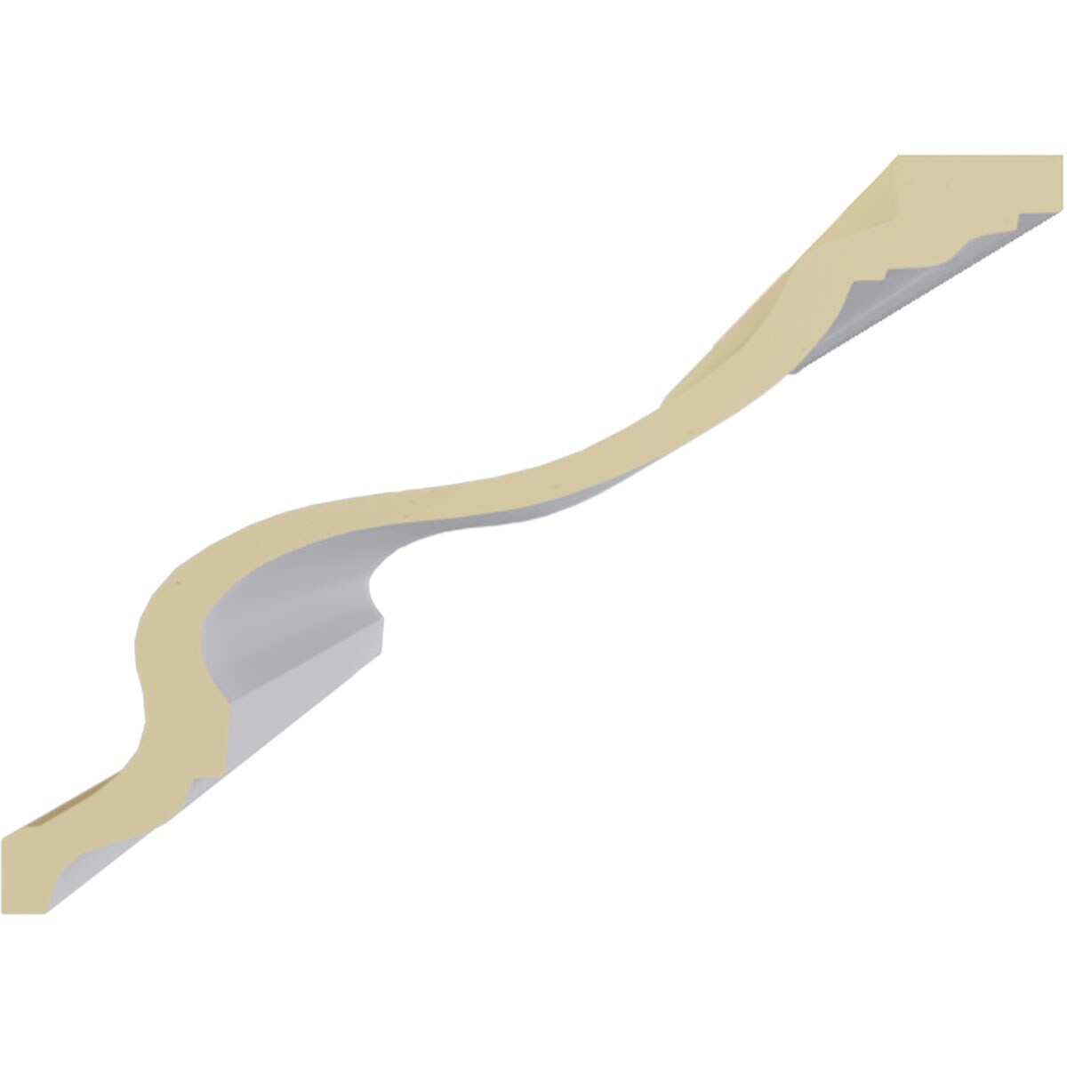 Ekena Millwork 13-3/4 in. x 9-7/8 in. x 94-1/2 in. Polyurethane Marseille Crown Moulding