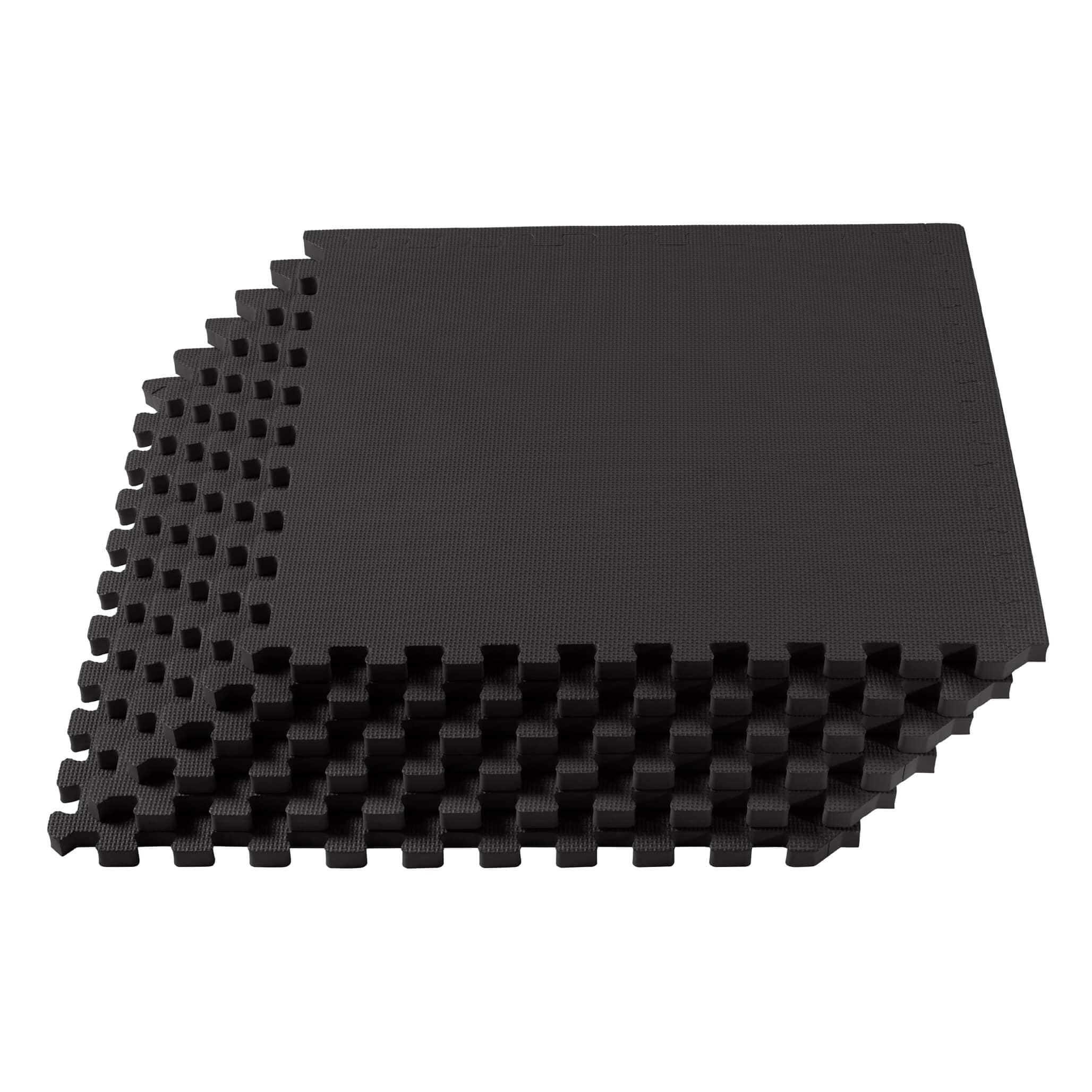 We Sell Mats DM24BK4.1-20M Interlocking Black Foam Square Indoor Anti-fatigue mat