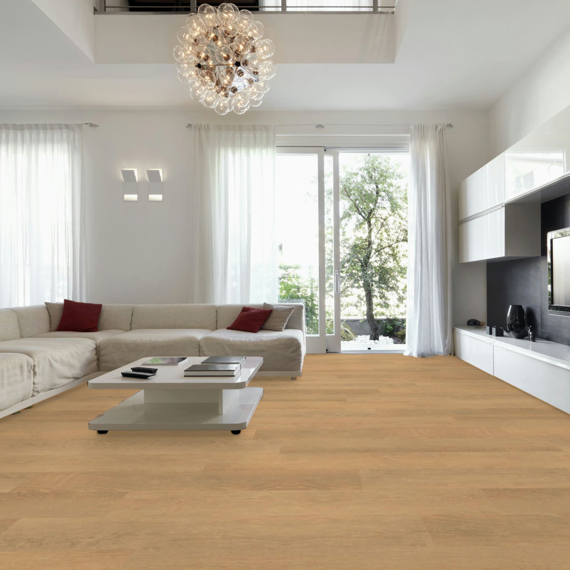 Element Flooring Stoneboro Moultrie European White Oak 7-1/2-in W x 3/8-in T x Varying Length Wirebrushed Engineered Hardwood Flooring (39.06-sq ft / Carton)