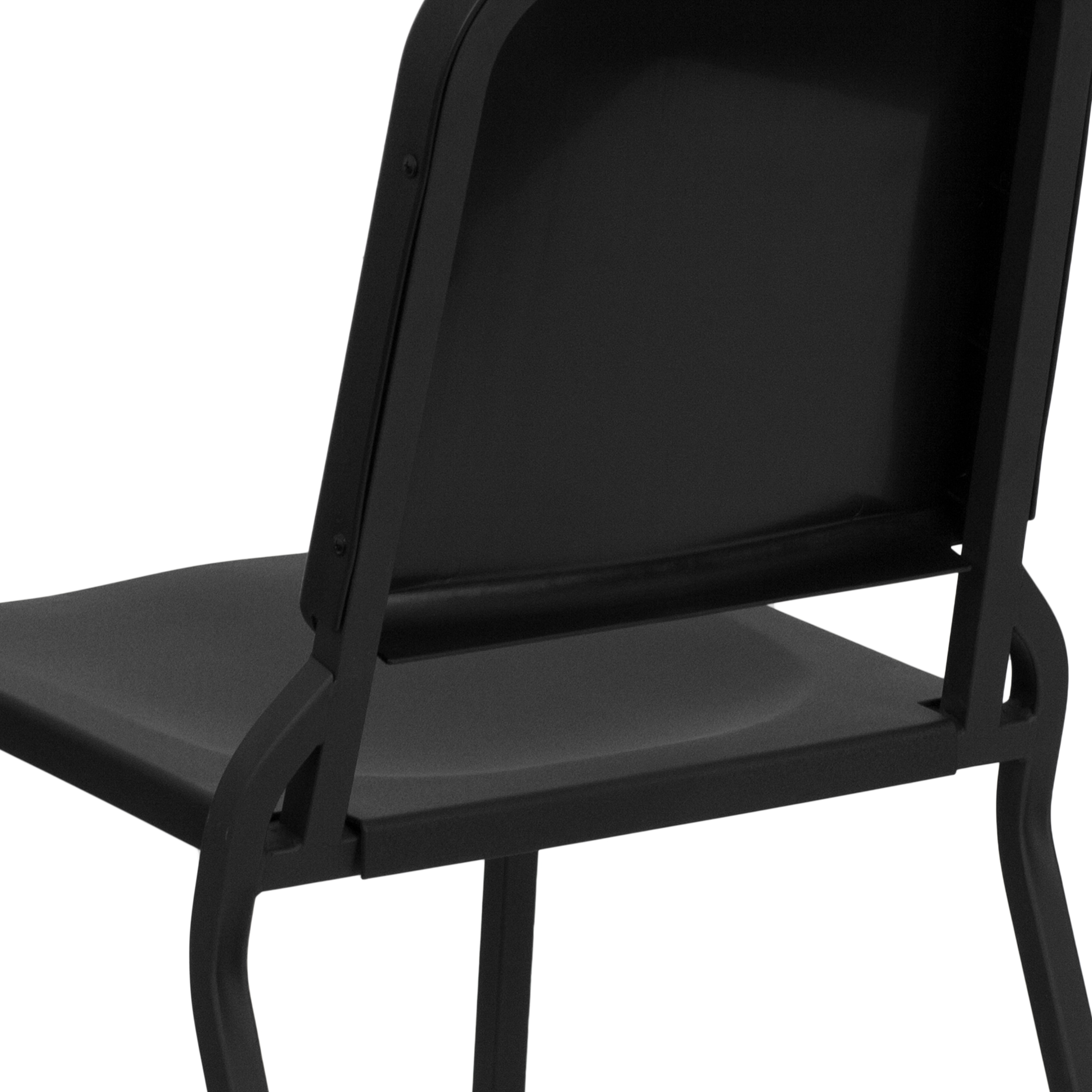 Black Stackable Plastic and Steel Music Chair