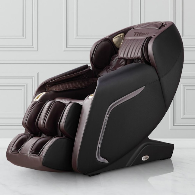 Osaki Cosmo Brown Faux Leather Upholstered Powered Reclining Zero Gravity Massage Chair in the Recliners department at Lowes.com