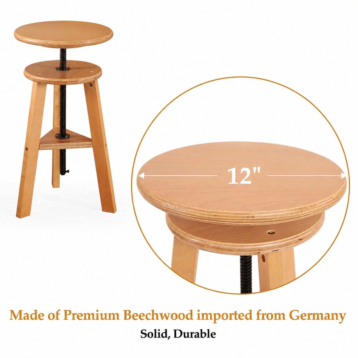 Aoibox Adjustable Drafting Stool for Artists and Adults 19 In 26 In ...