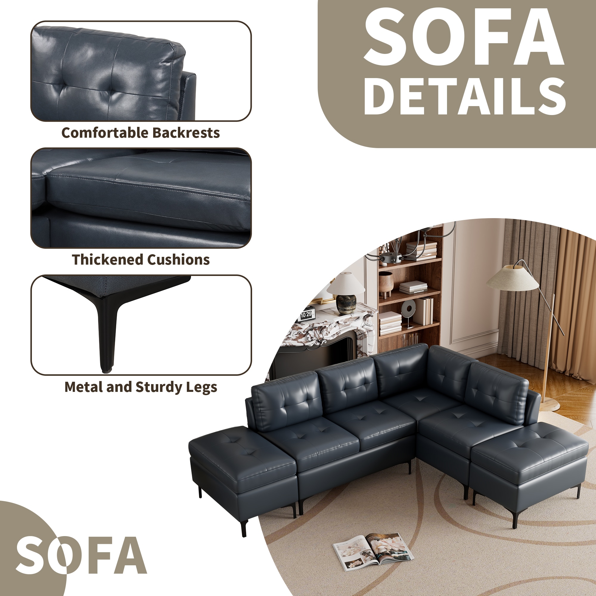 Nestfair RES1913C Sofas-Loveseats - View #6