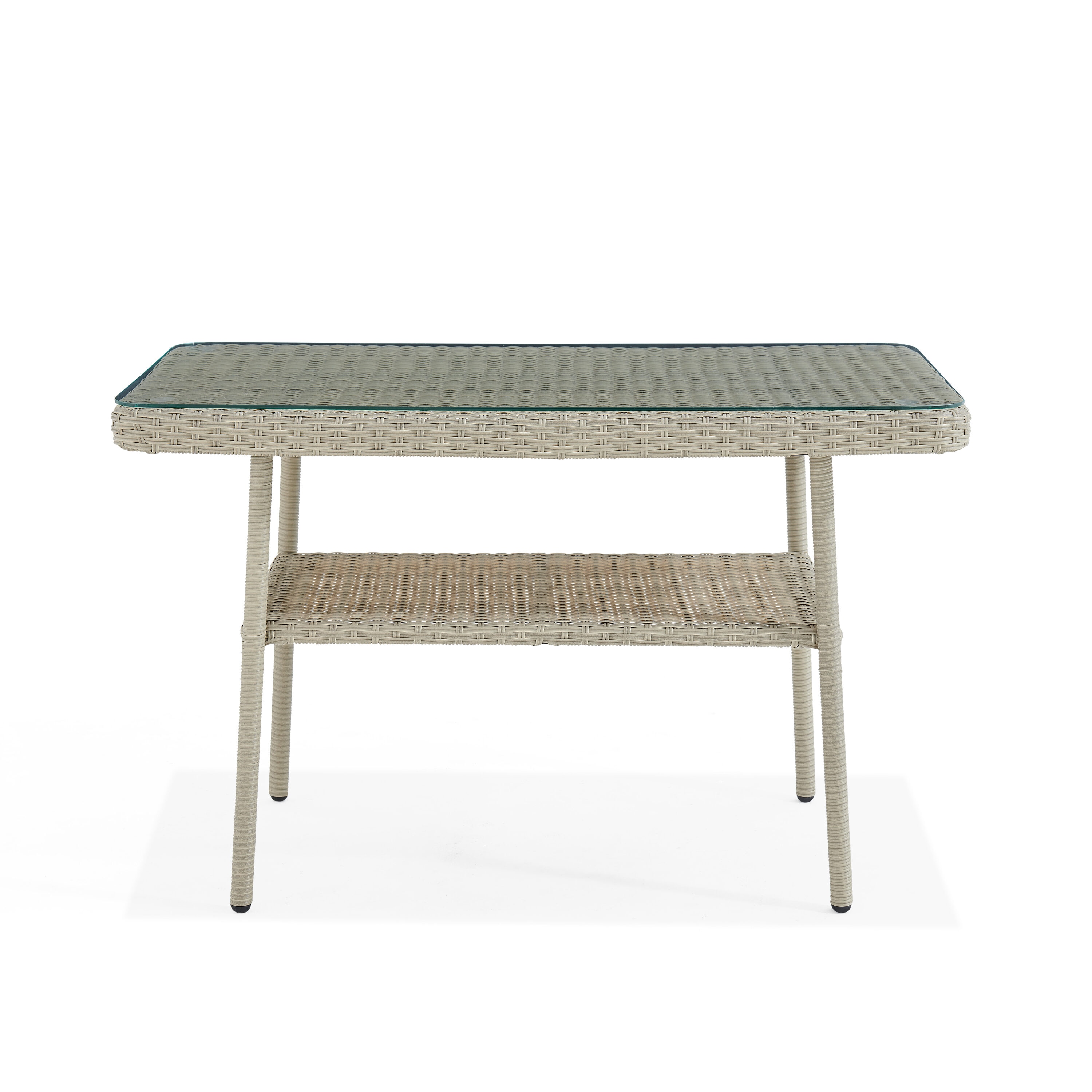 Alaterre Furniture AWWA04AA Windham Rectangle Wicker Outdoor End Table 22.00-in W x 42.00-in L