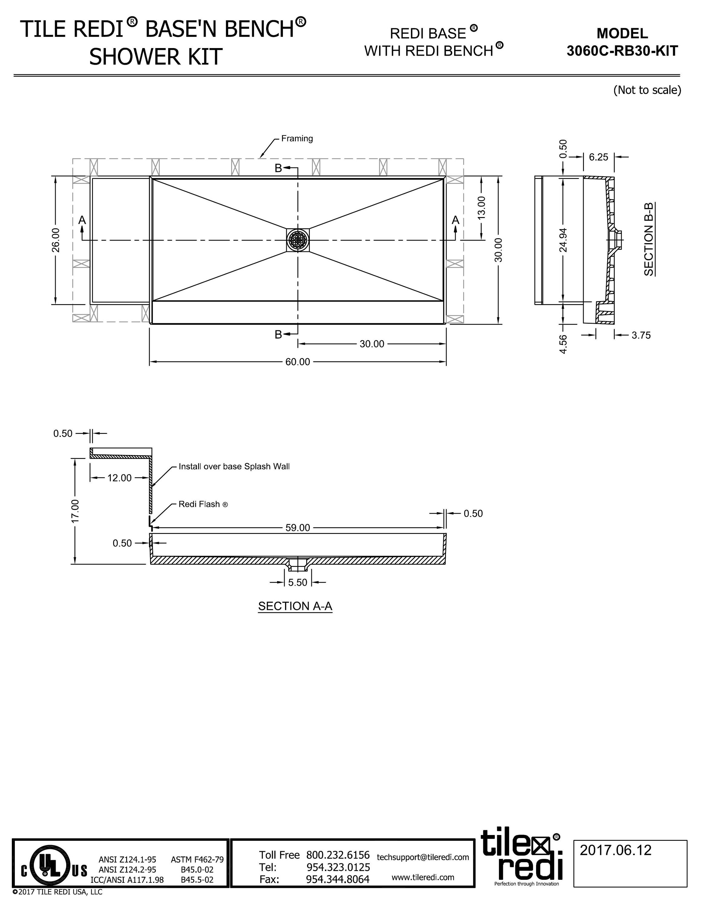 Tile Redi 3060C-RB30-KIT Shower-Floors - View #10