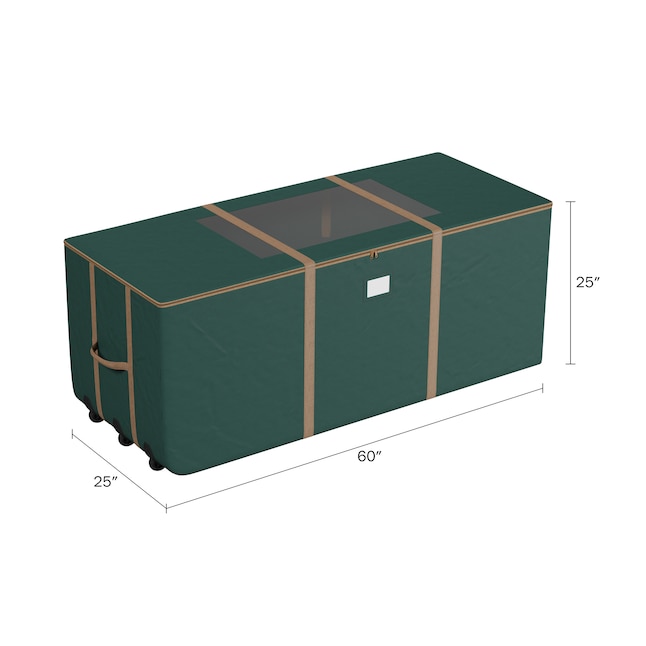 Hastings Home 25-in W x 25-in H Green Rolling Christmas Tree Storage ...