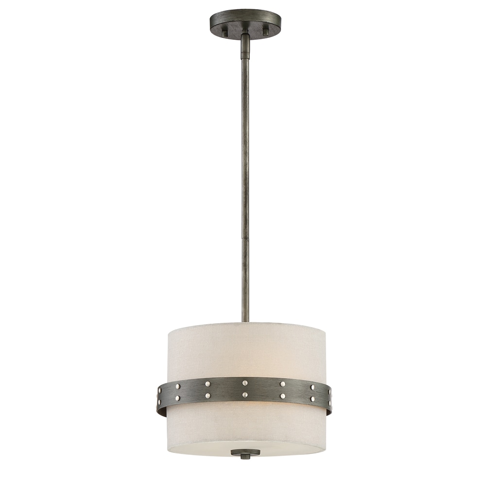 Designers Fountain 92430-WI Garrett 2 -Light Weathered Iron Transitional Cylinder Medium Hanging Pendant light
