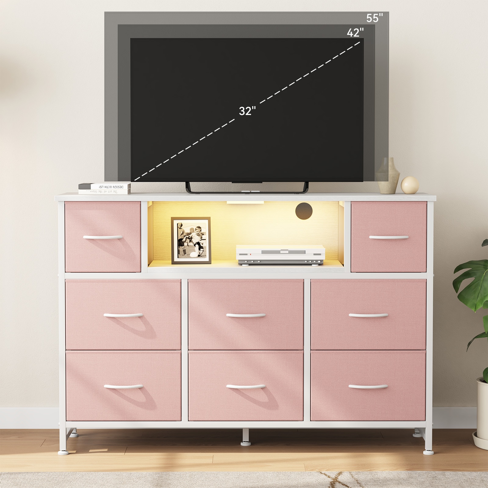 Sweetcrispy L-FC-TVK8CDC-PK Tv-Stands - View #2