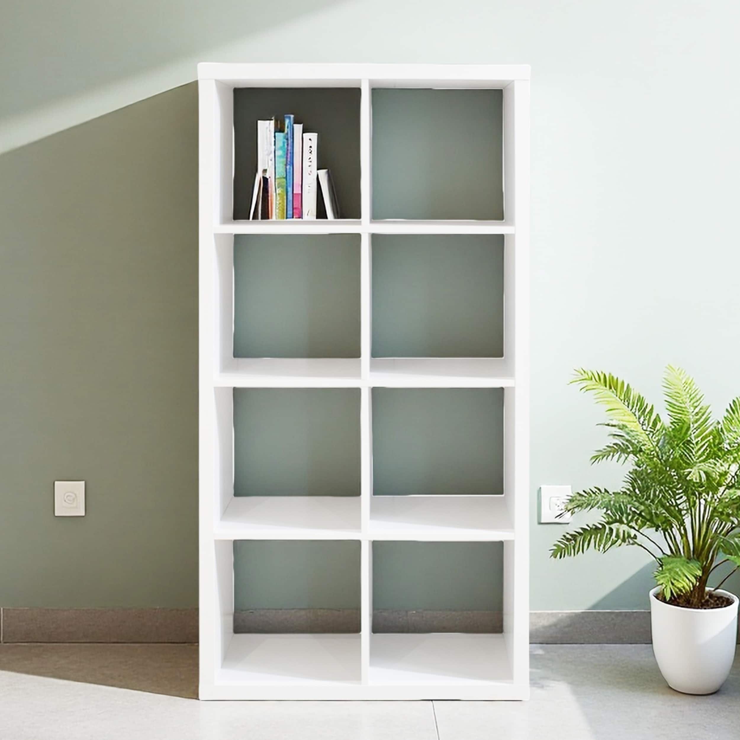 ToolCat NGG30-60-DSG 57.5-in H x 29.9-in W x 15.4-in D White Stackable Wood 8 Cube organizer