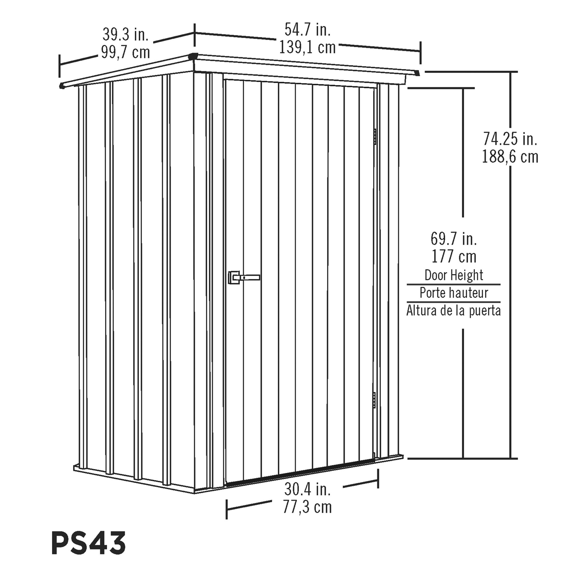 Arrow 4-ft x 3-ft Spacemaker Limited Edition Galvanized steel Storage Shed