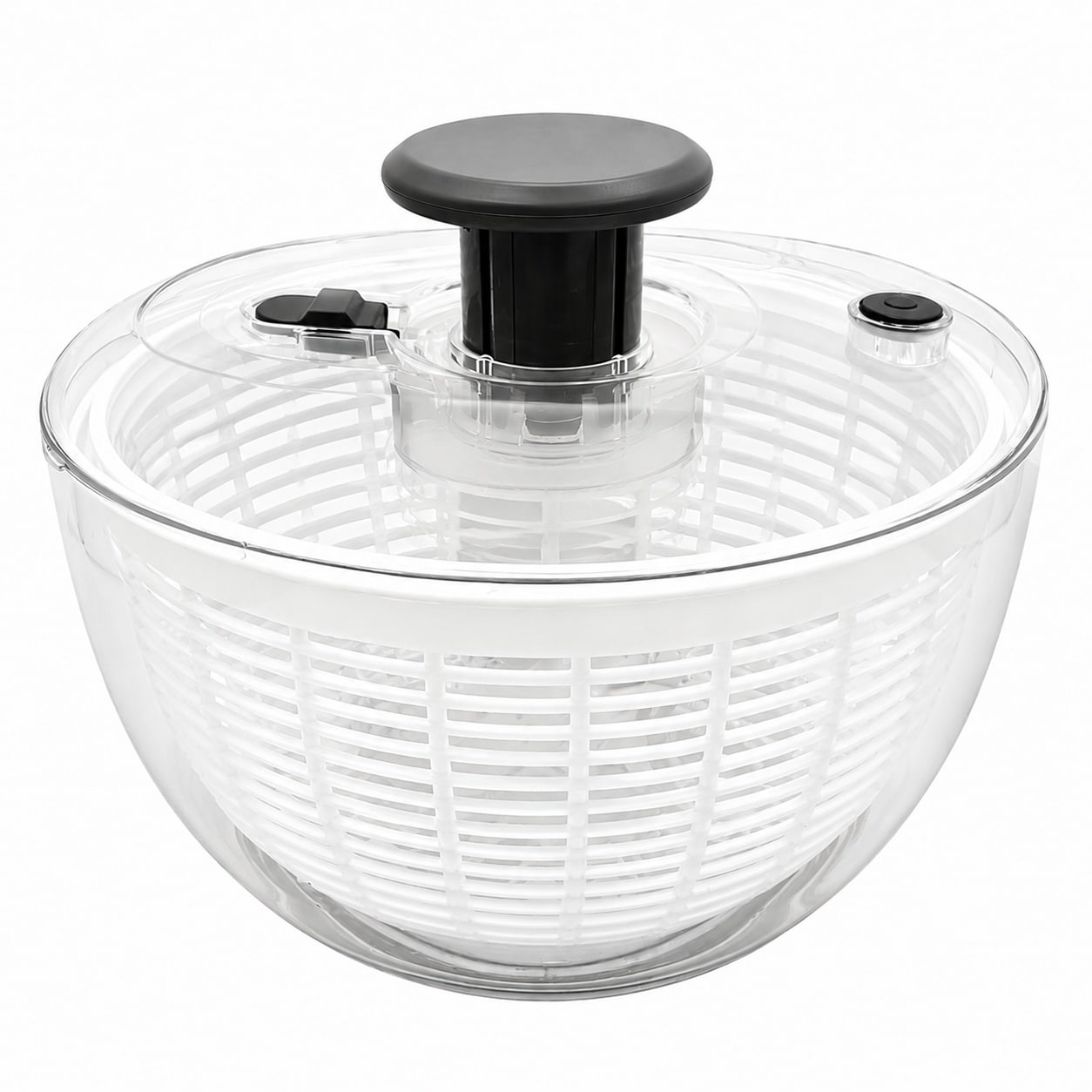 Aoibox  6 3 Quart Push Button Salad Spinner with Insta Brake Non Slip Base for Washing Greens and Fruits Use