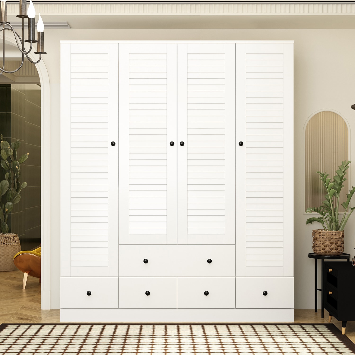 FUFU&GAGA LJY-RA0068-01+02 White Armoire