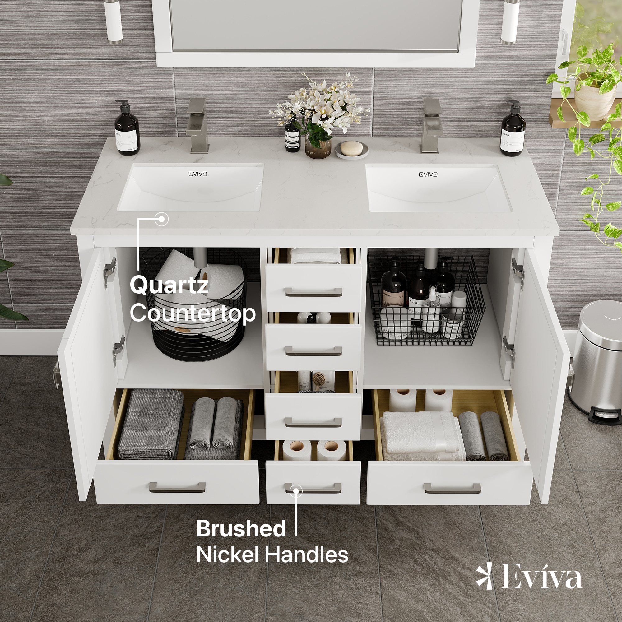 Eviva TVN414-48X18WH-DS-Q Bath-Vanity-Combo - View #3