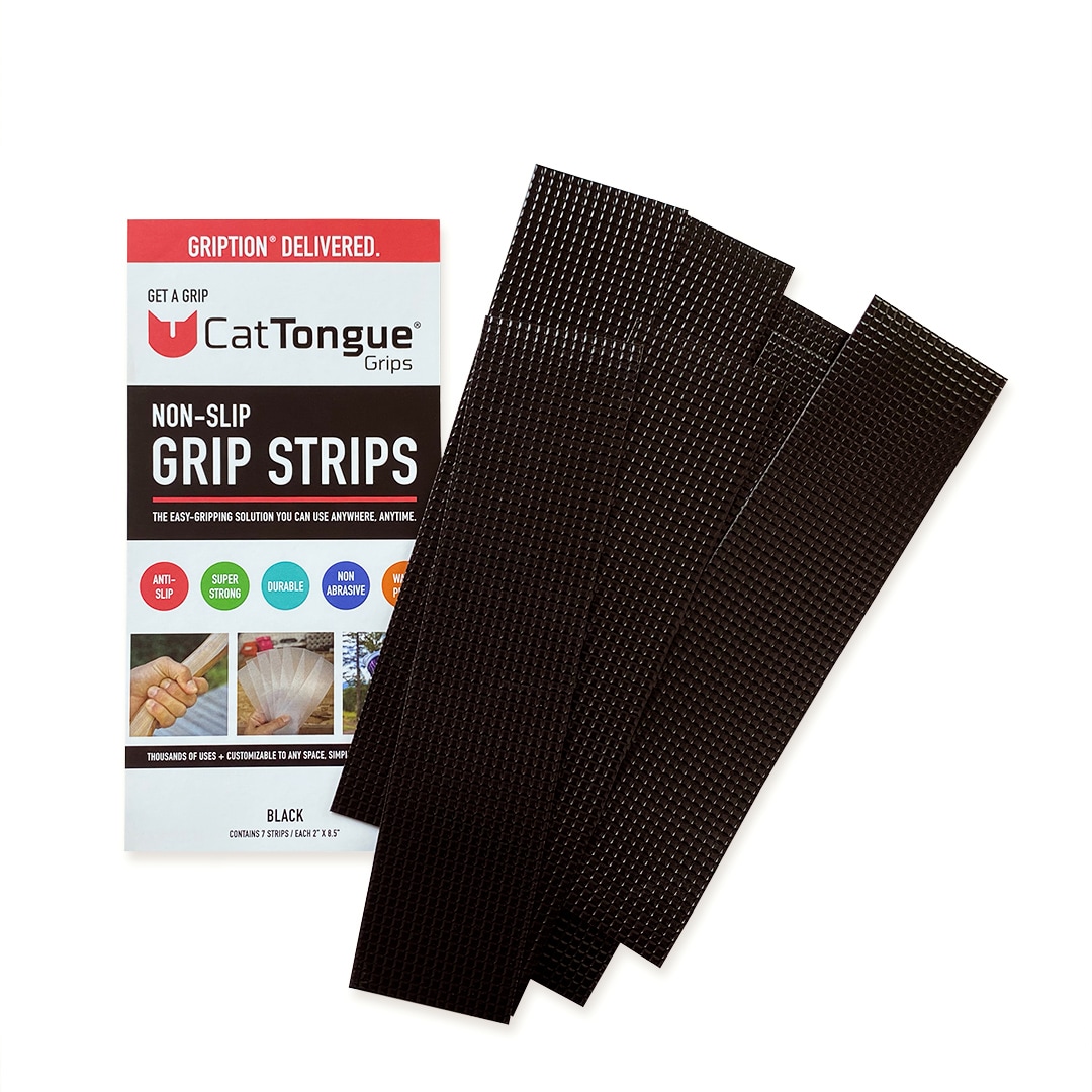 Eigen oorsprong drinken CatTongue Grips Non-Abrasive Grip Strips 2-in x 8.5-in Black Tread Strips  Anti-Slip Tape in the Anti-Slip Tape department at Lowes.com