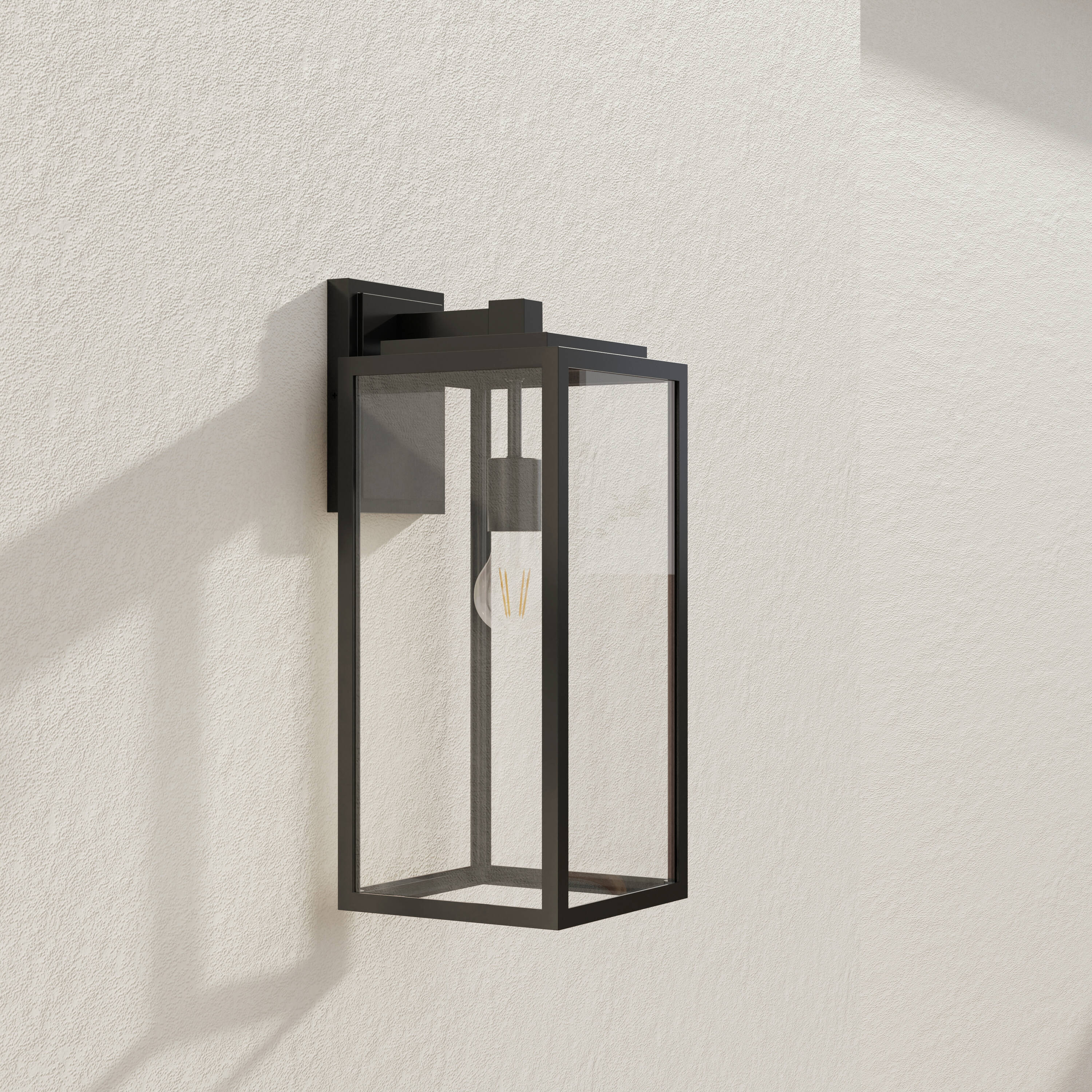 Progress Lighting Nikas 1 -Light 17.25-in H Black Hardwired Outdoor Wall Light