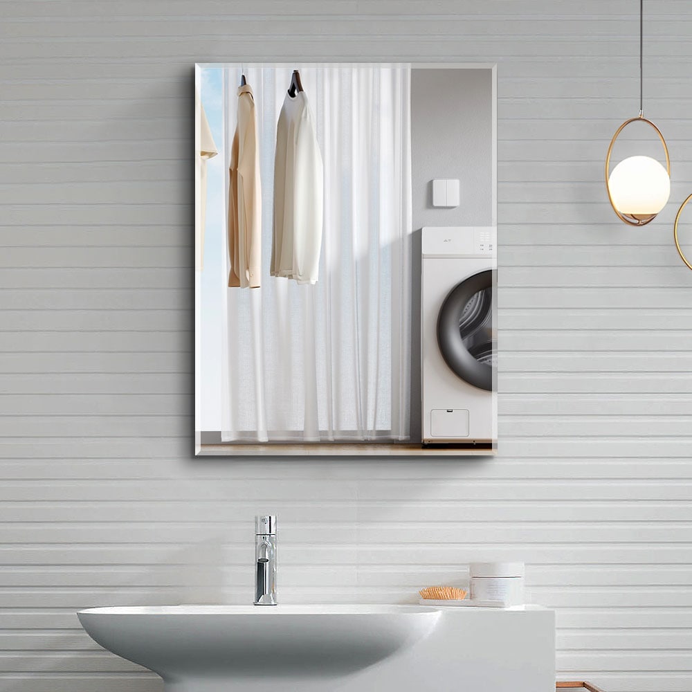 AAZJ ASY-MC2026SL ASO 20-in x 26-in Surface/Recessed Mount Polished Mirrored Rectangle Soft Close Medicine Cabinet