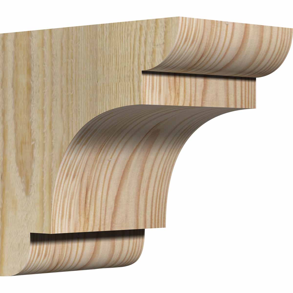 Ekena Millwork COR04X06X06NEB00RDF 4-in x 6-in x 6-in New brighton Unfinished Douglas fir Wood Paintable/Stainable Corbel