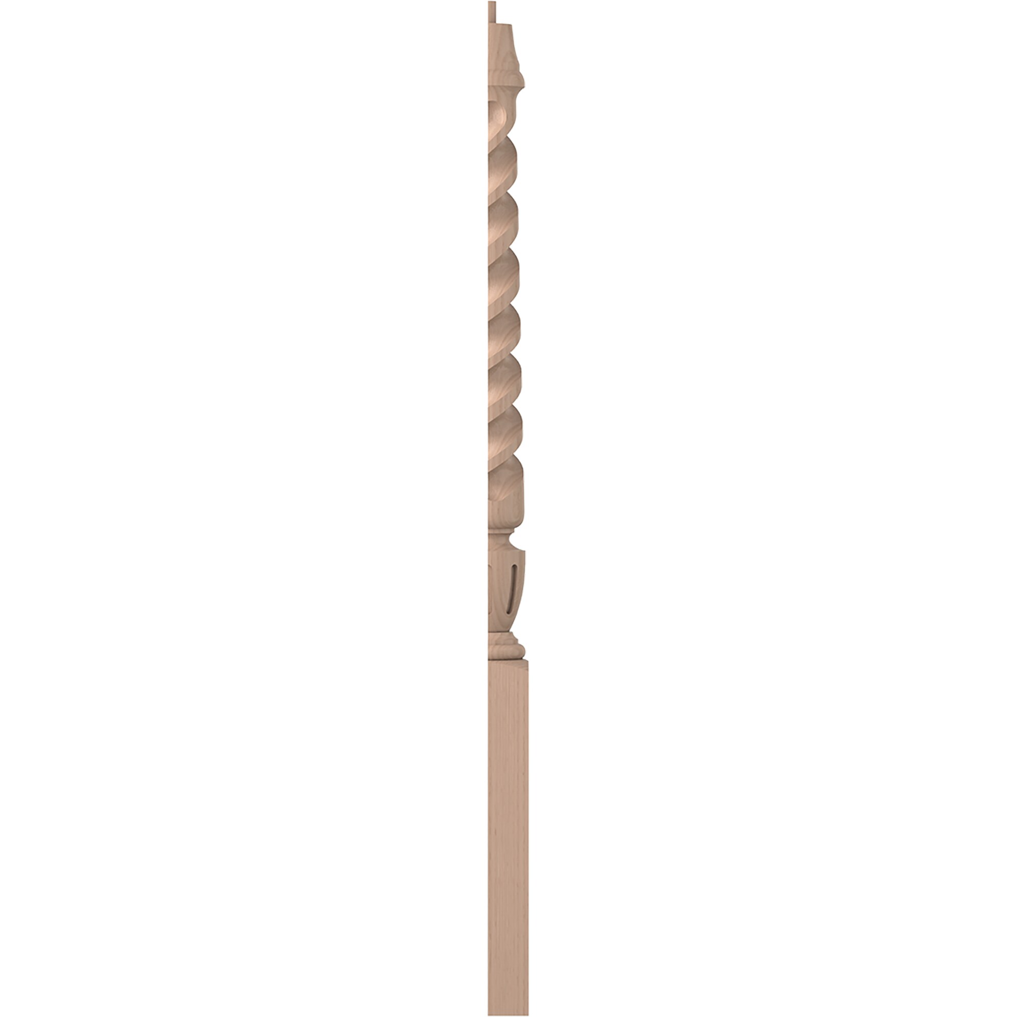 L.J. Smith Stair Systems LJT-3010 1-2-M 3.5-in x 43-in Unfinished Maple Stair Newel Post