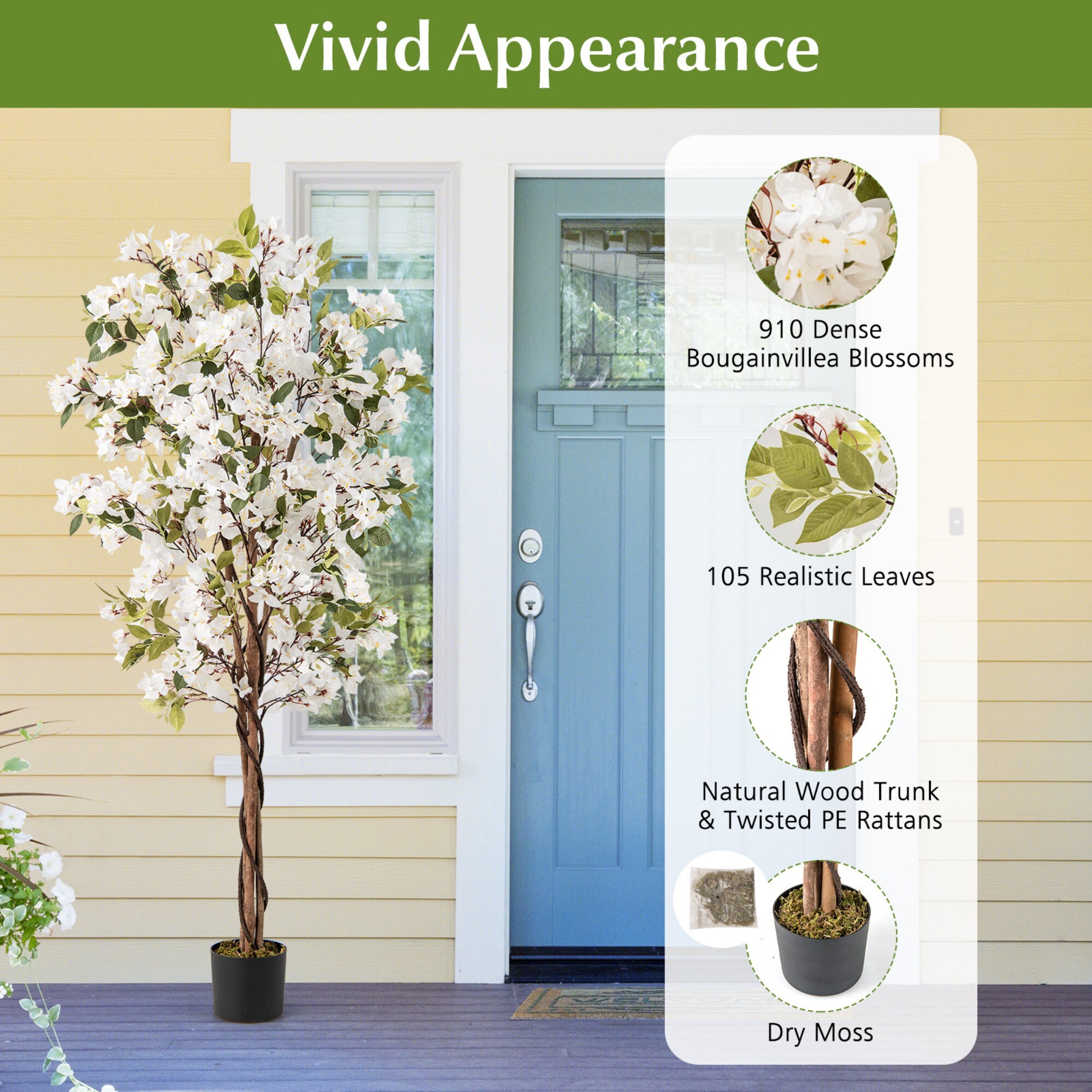 Poinic CWZH10312WH-2 Artificial-Plants-Trees - View #2