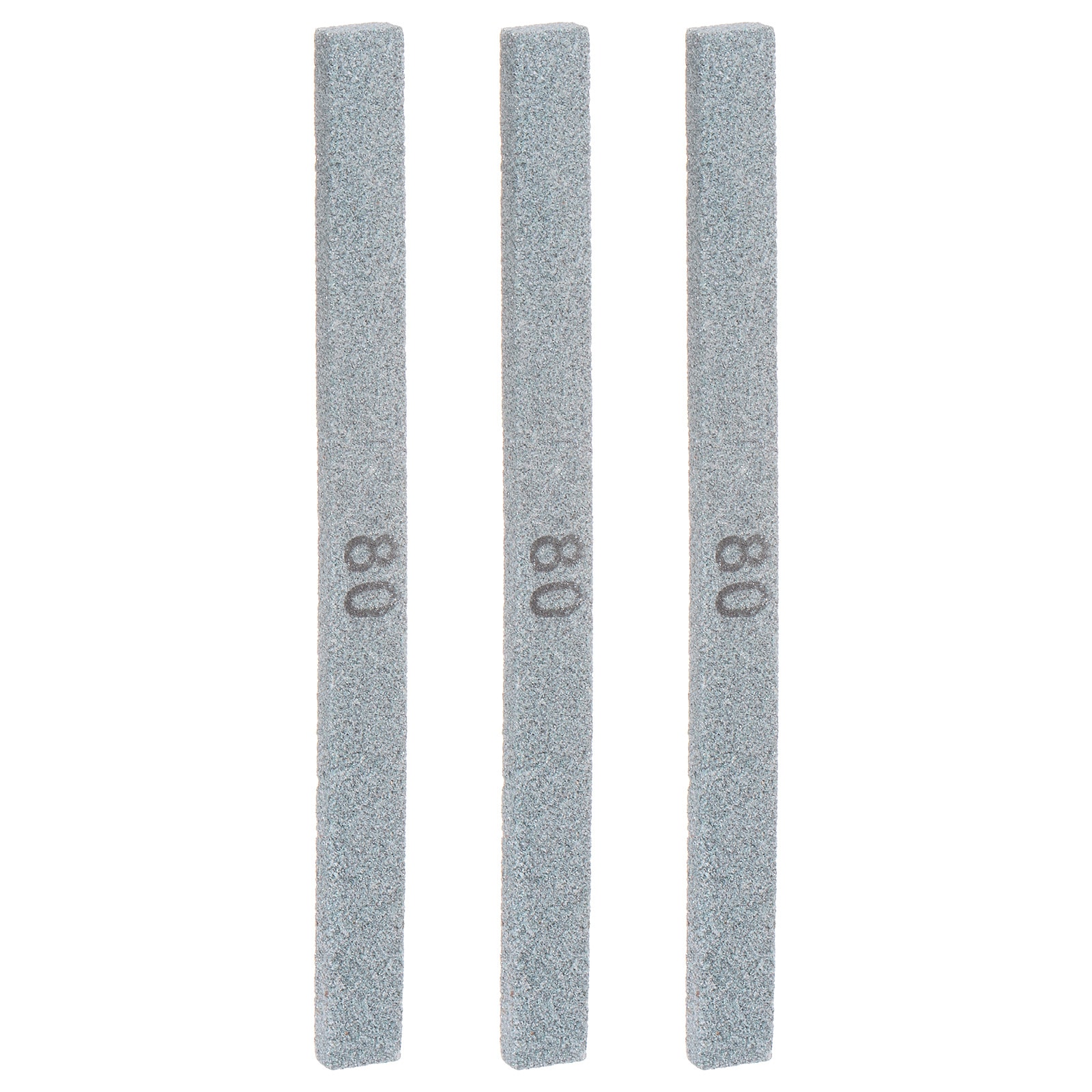 Harfington 3pcs Sharpening Stones 80 Grit 5.9 Inch x 0.47 Inch x 0.24 Inch Rectangle Green Silicon Carbide Knife Whetstone