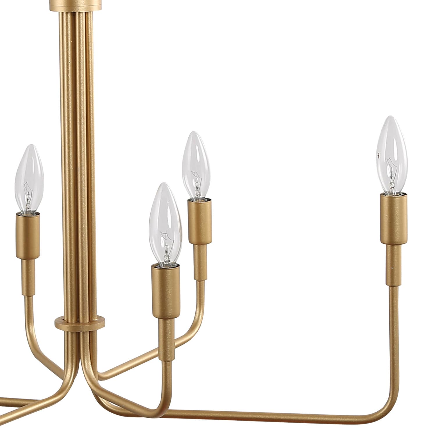 LNC Pursuit 6-Light Gold Modern/Contemporary LED Dry Rated Chandelier ...