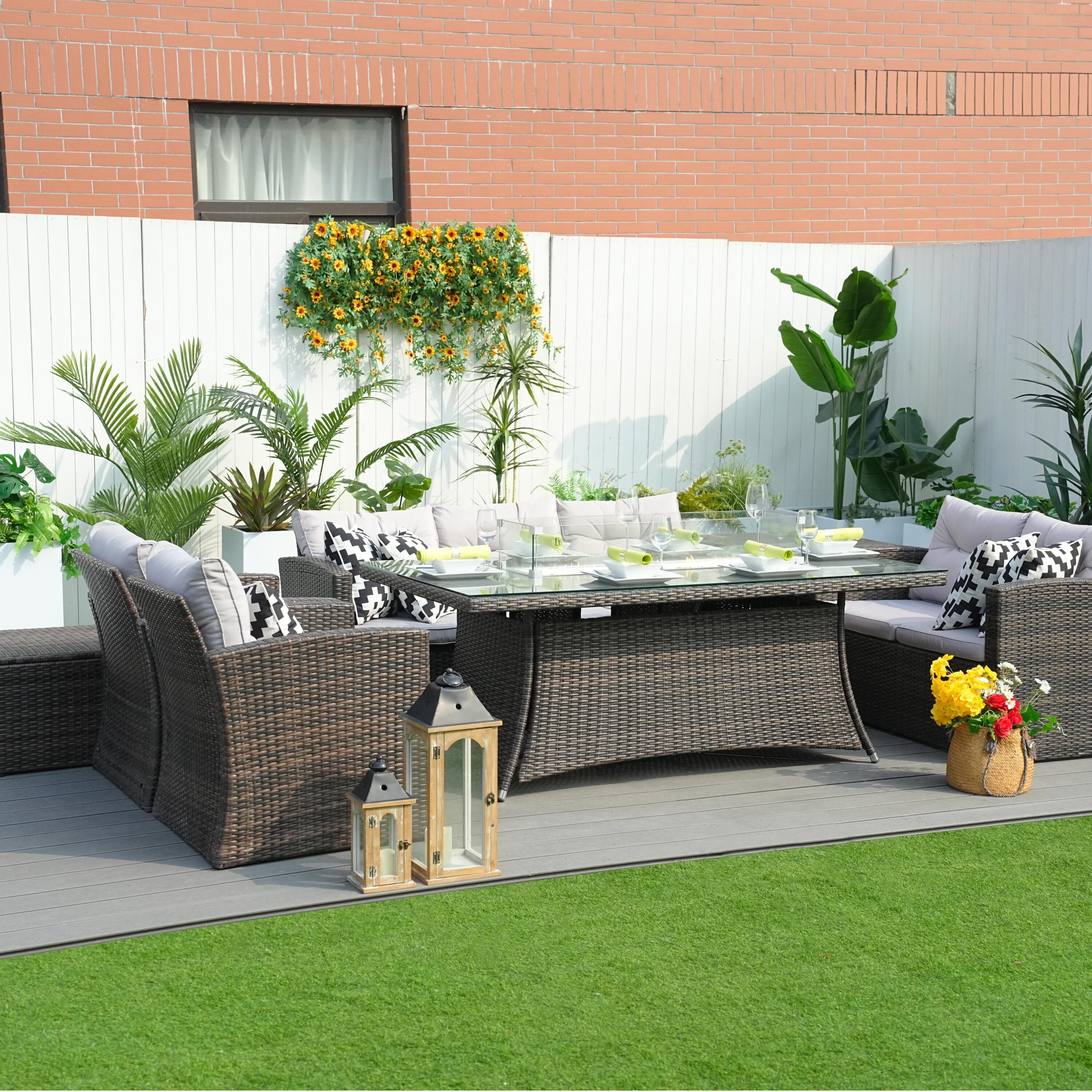 Direct Wicker DWG-1503&06R-BR Patio-Dining-Sets - View #3